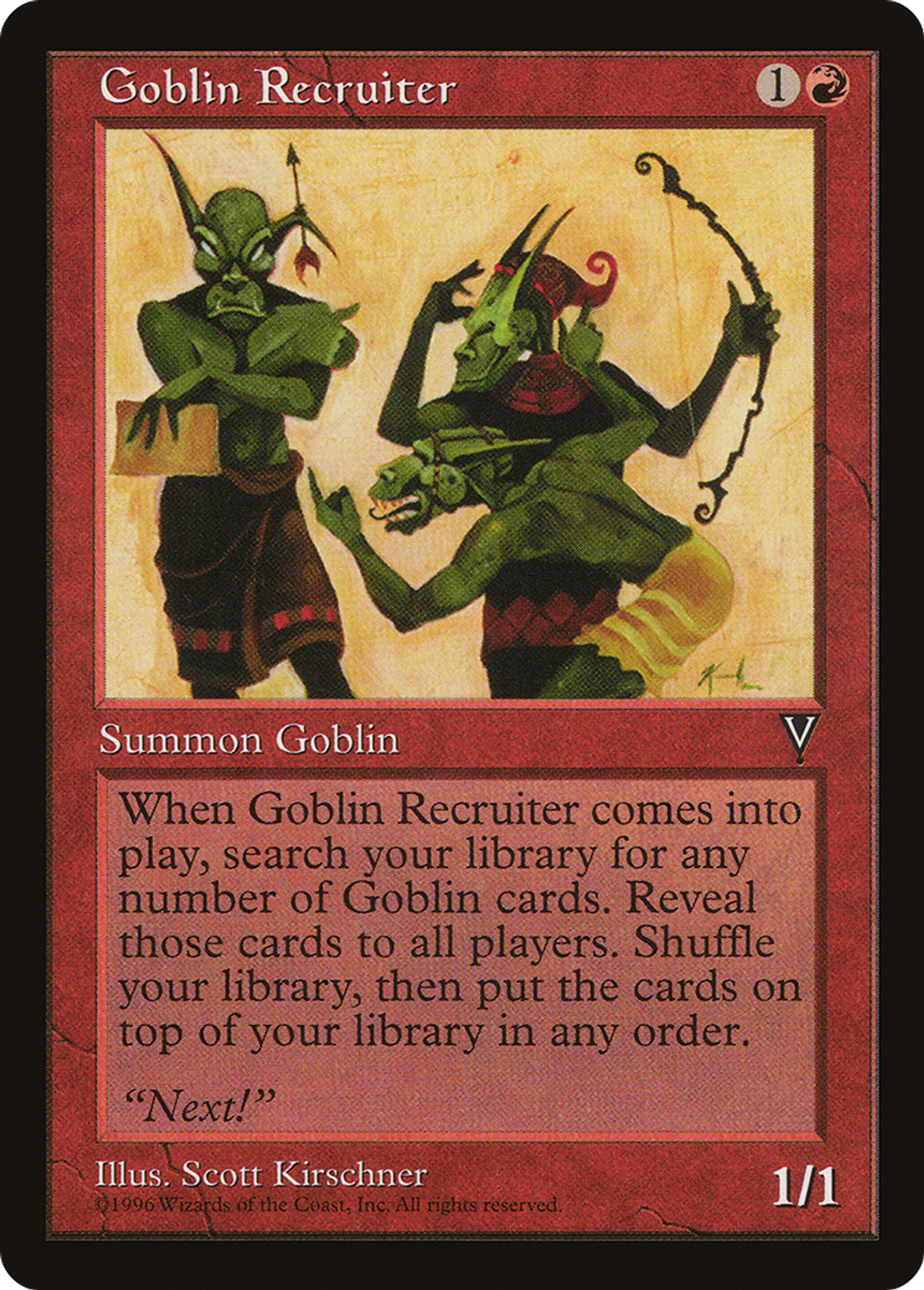 Goblin Recruiter — Visions — Magic: The Gathering