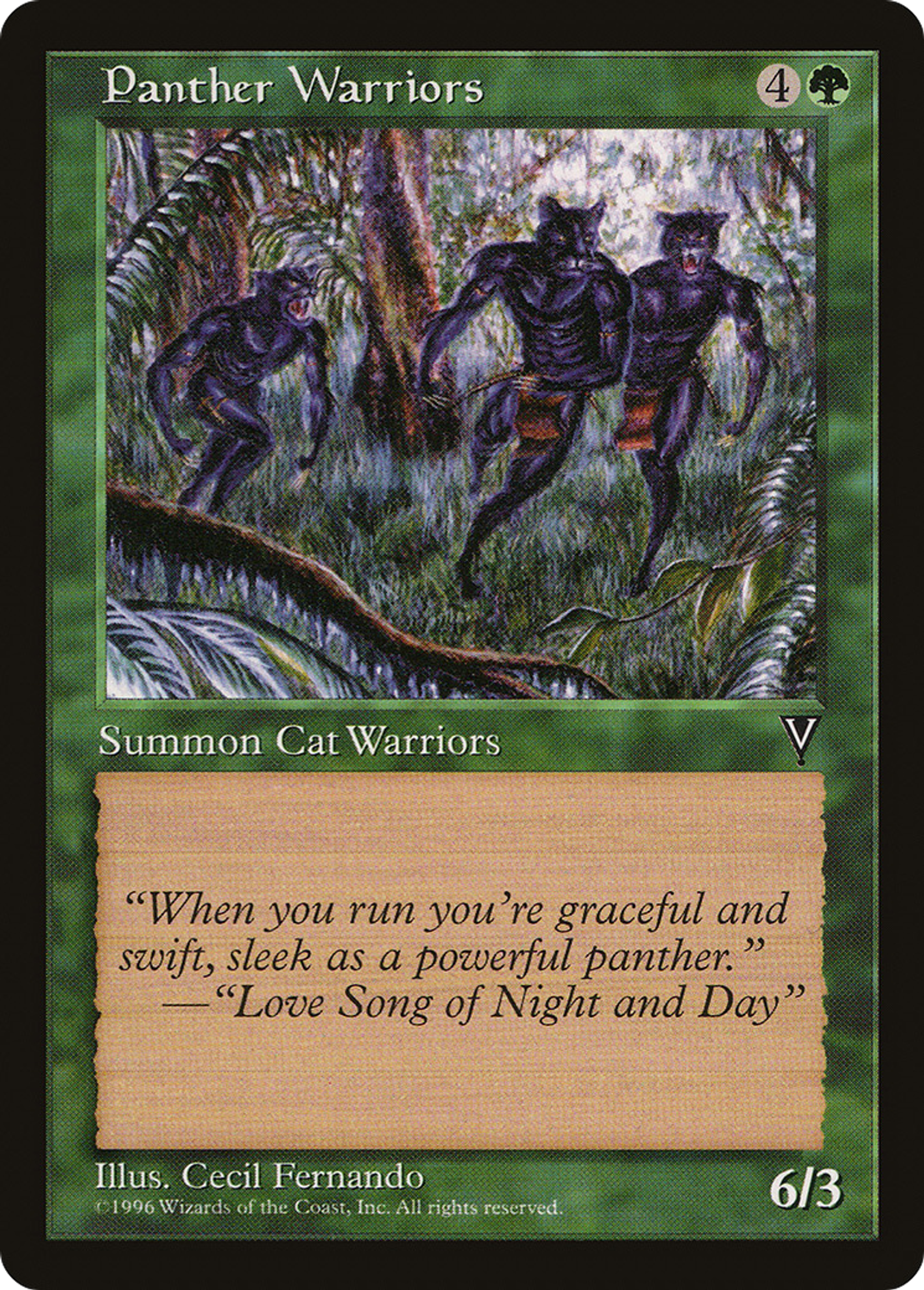 Panther Warriors — Visions — Magic: The Gathering
