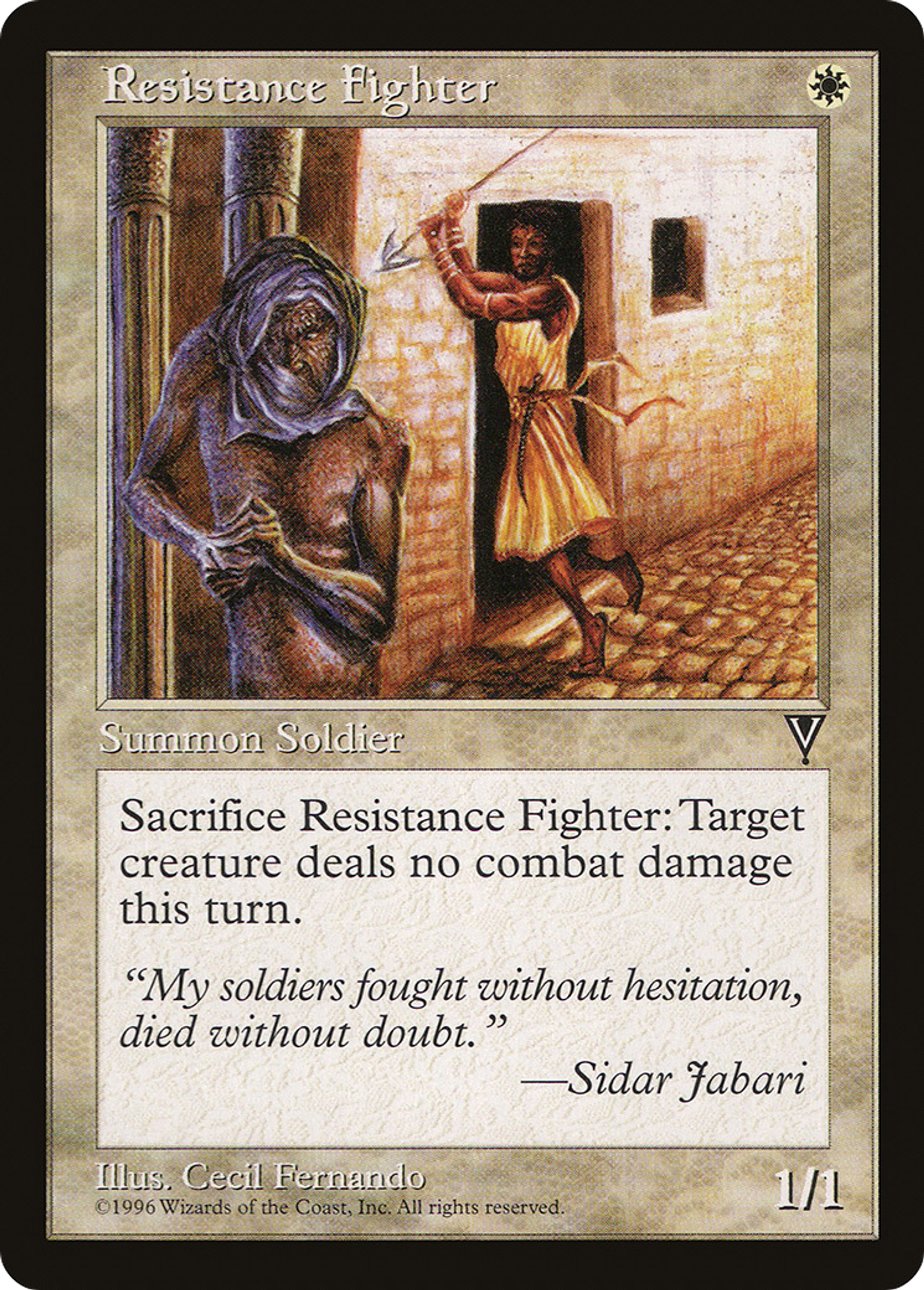 Resistance Fighter — Visions — Magic: The Gathering