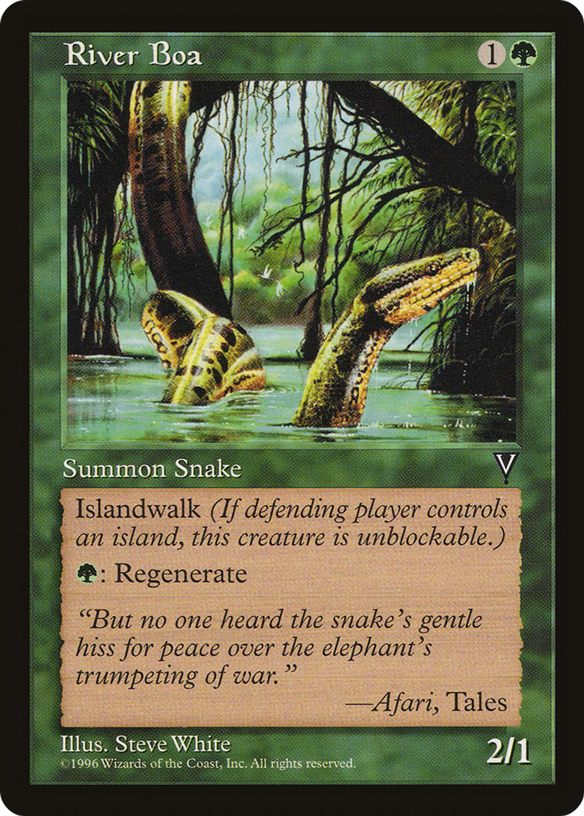 River Boa — Visions — Magic: The Gathering
