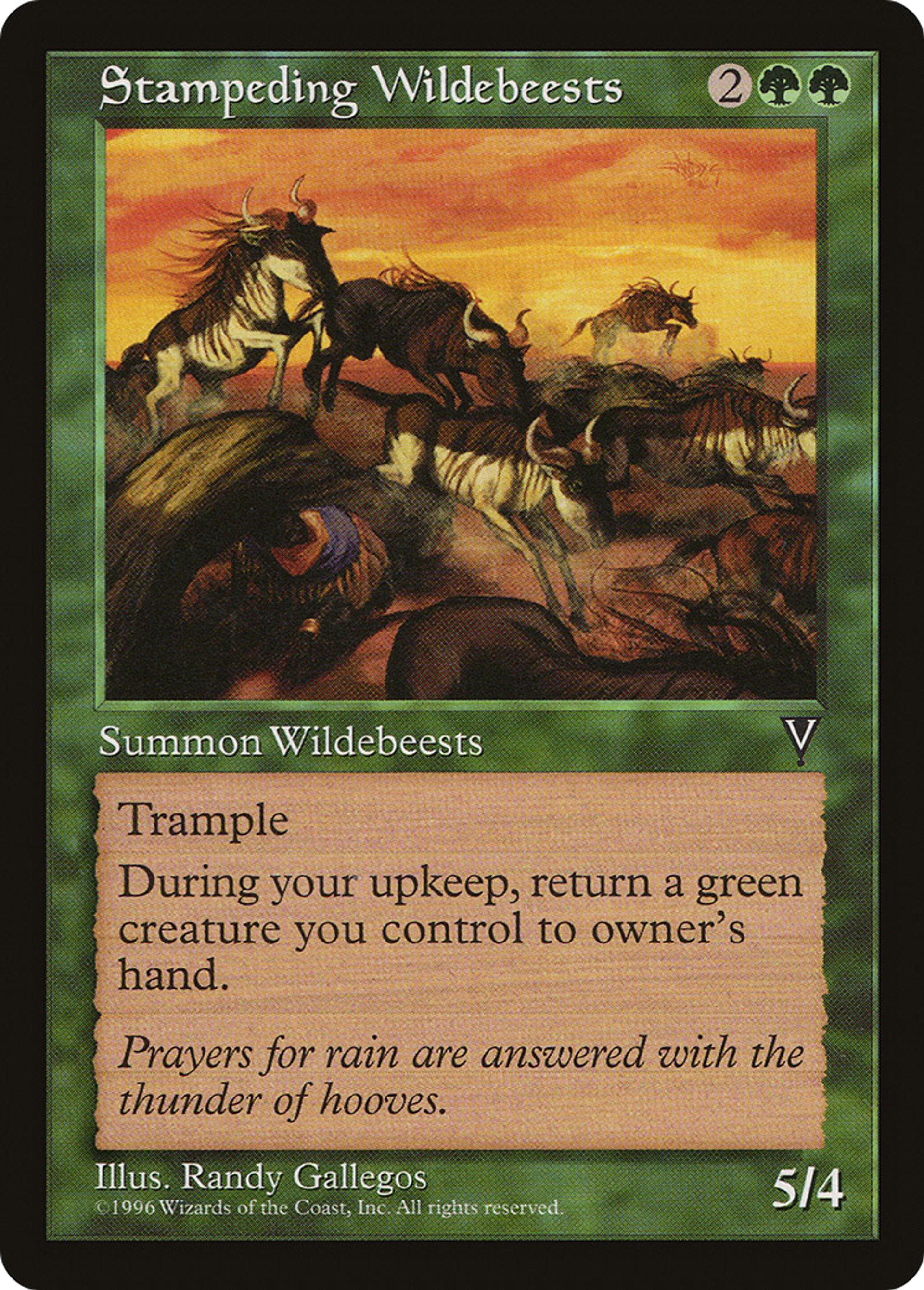 Stampeding Wildebeests — Visions — Magic: The Gathering