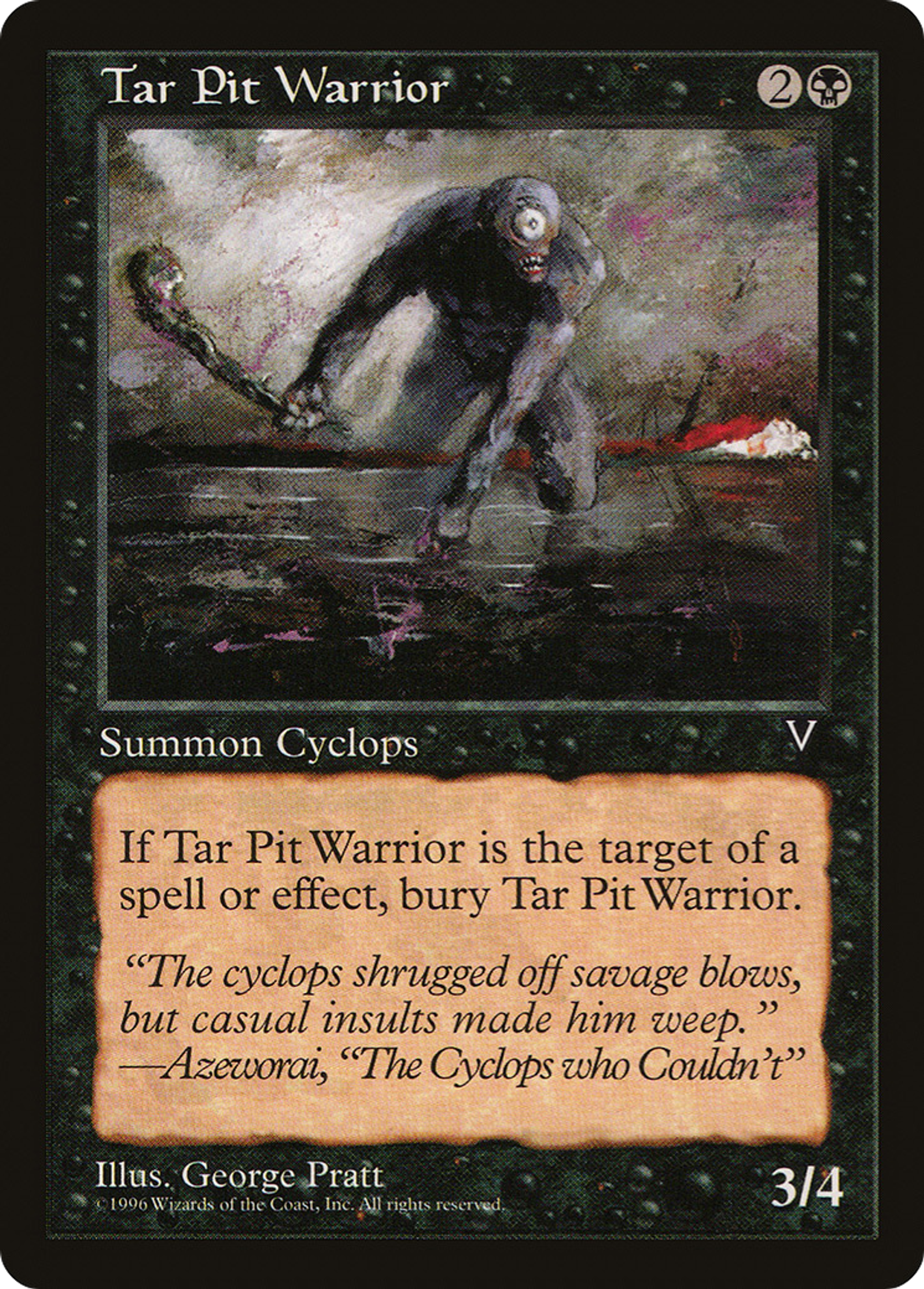 Tar Pit Warrior — Visions — Magic: The Gathering