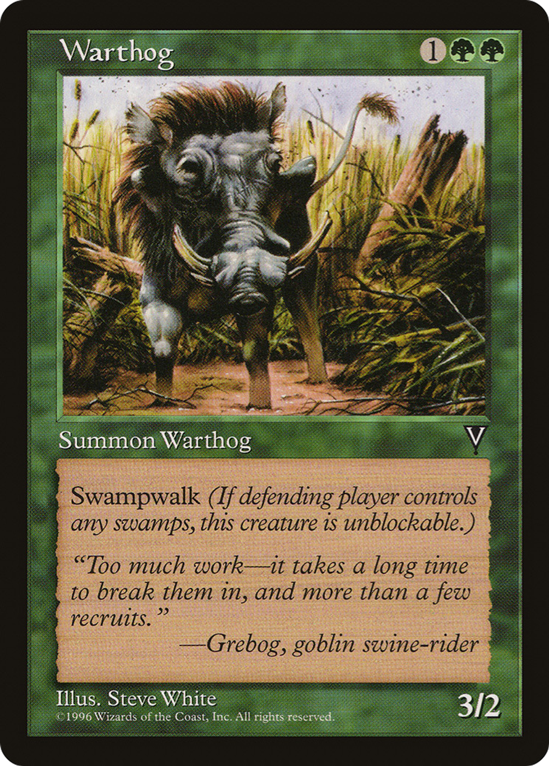 Warthog — Visions — Magic: The Gathering