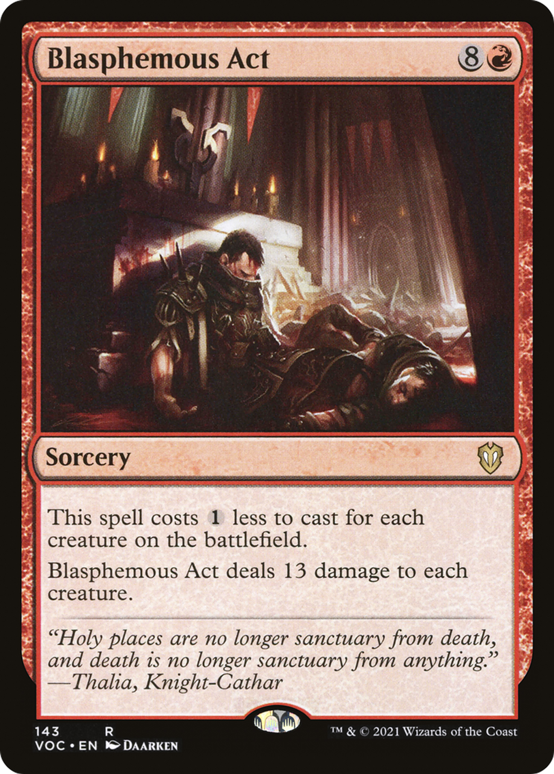 Acte blasphématoire — Crimson Vow Commander — Magic: The Gathering