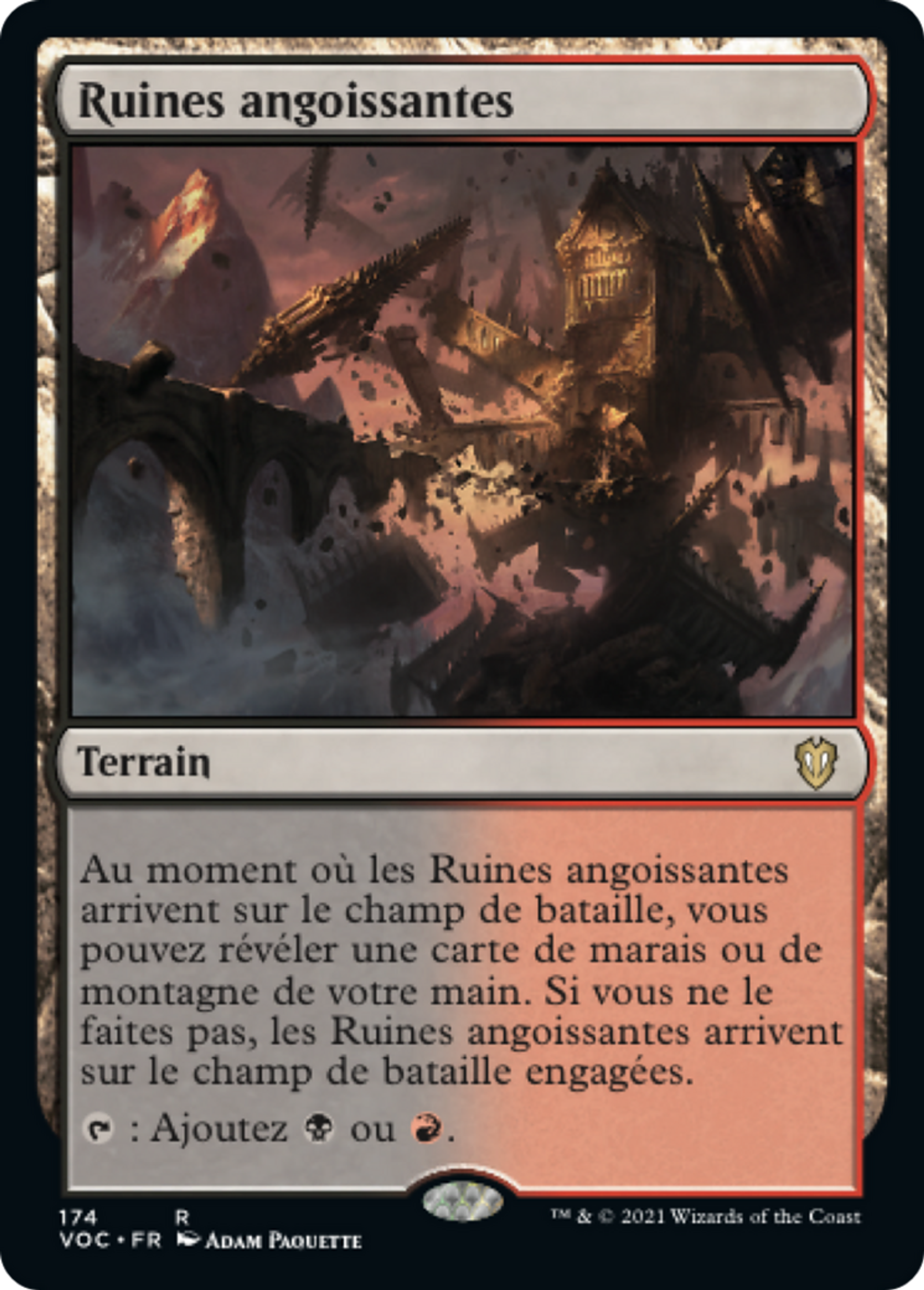 Ruines angoissantes — Crimson Vow Commander — Magic: The Gathering