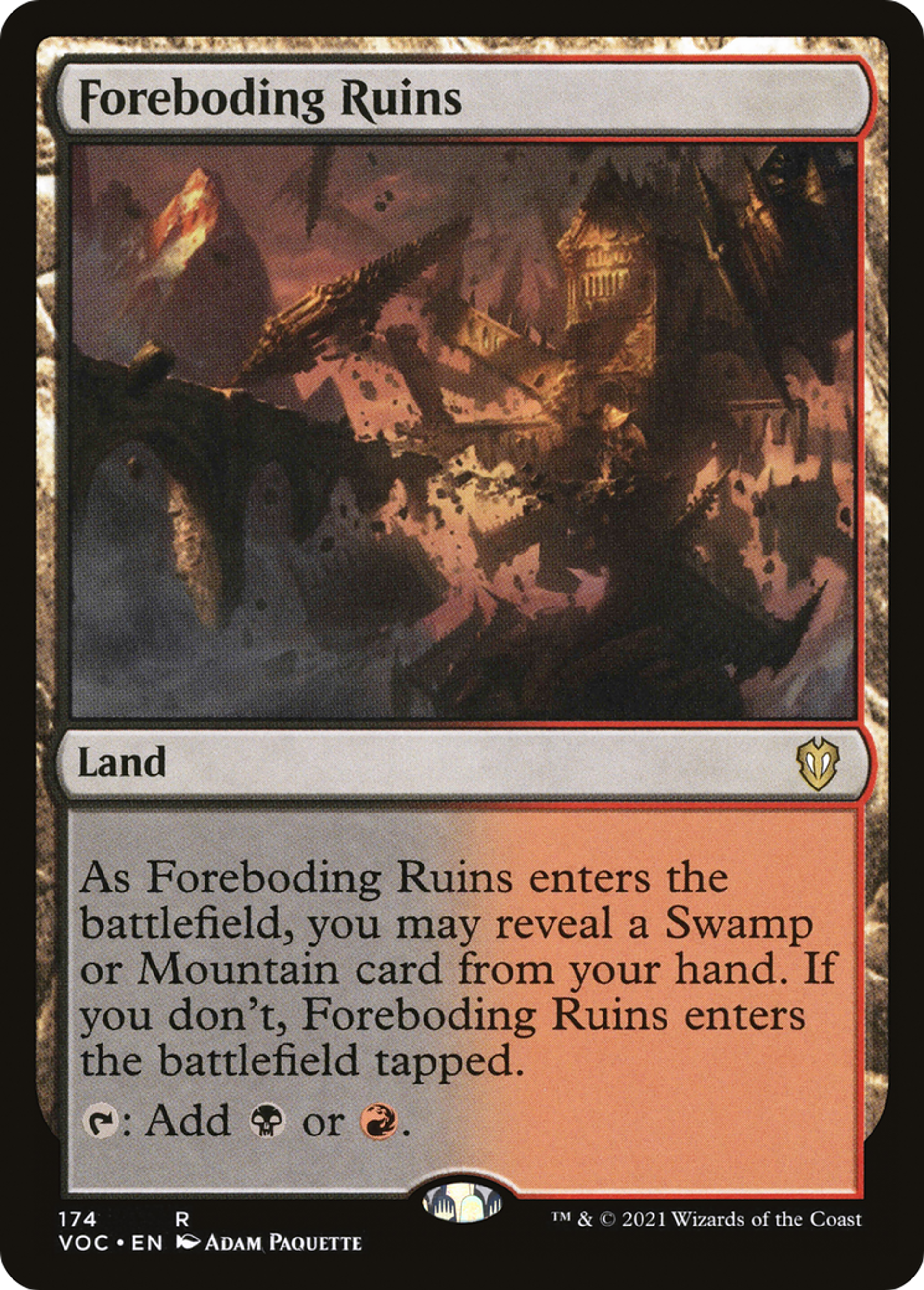 Foreboding Ruins — Crimson Vow Commander — Magic: The Gathering