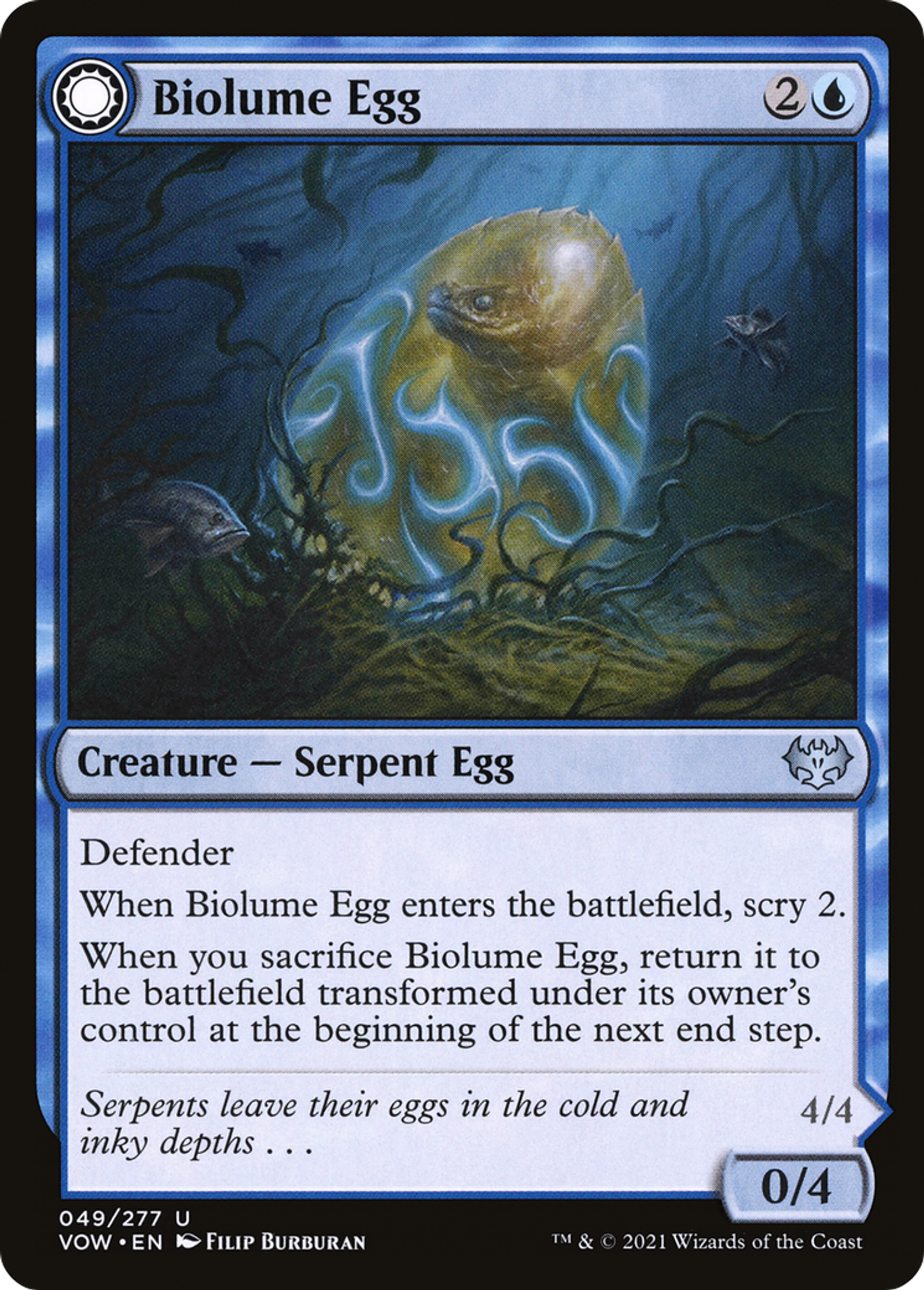 Œuf de biolume // Serpent biolume — Innistrad: Crimson Vow — Magic: The Gathering