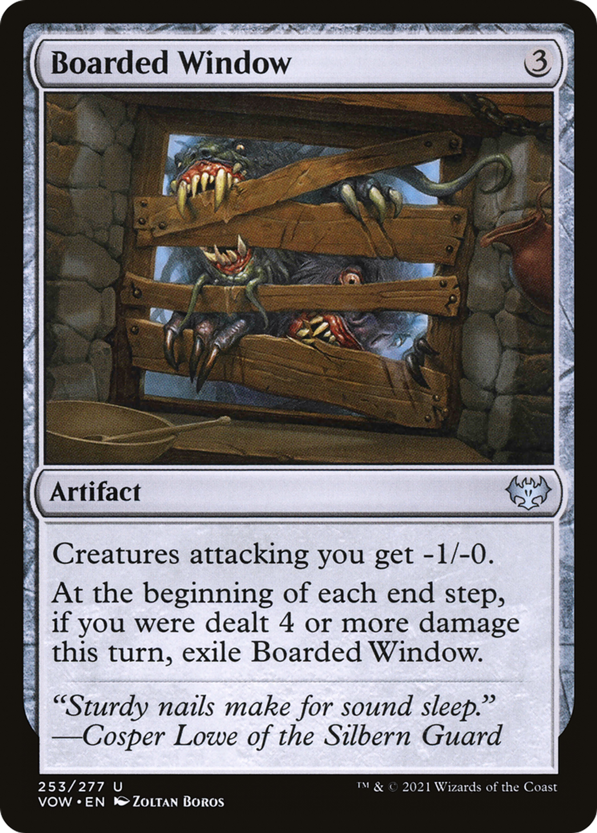 Fenêtre barricadée — Innistrad: Crimson Vow — Magic: The Gathering