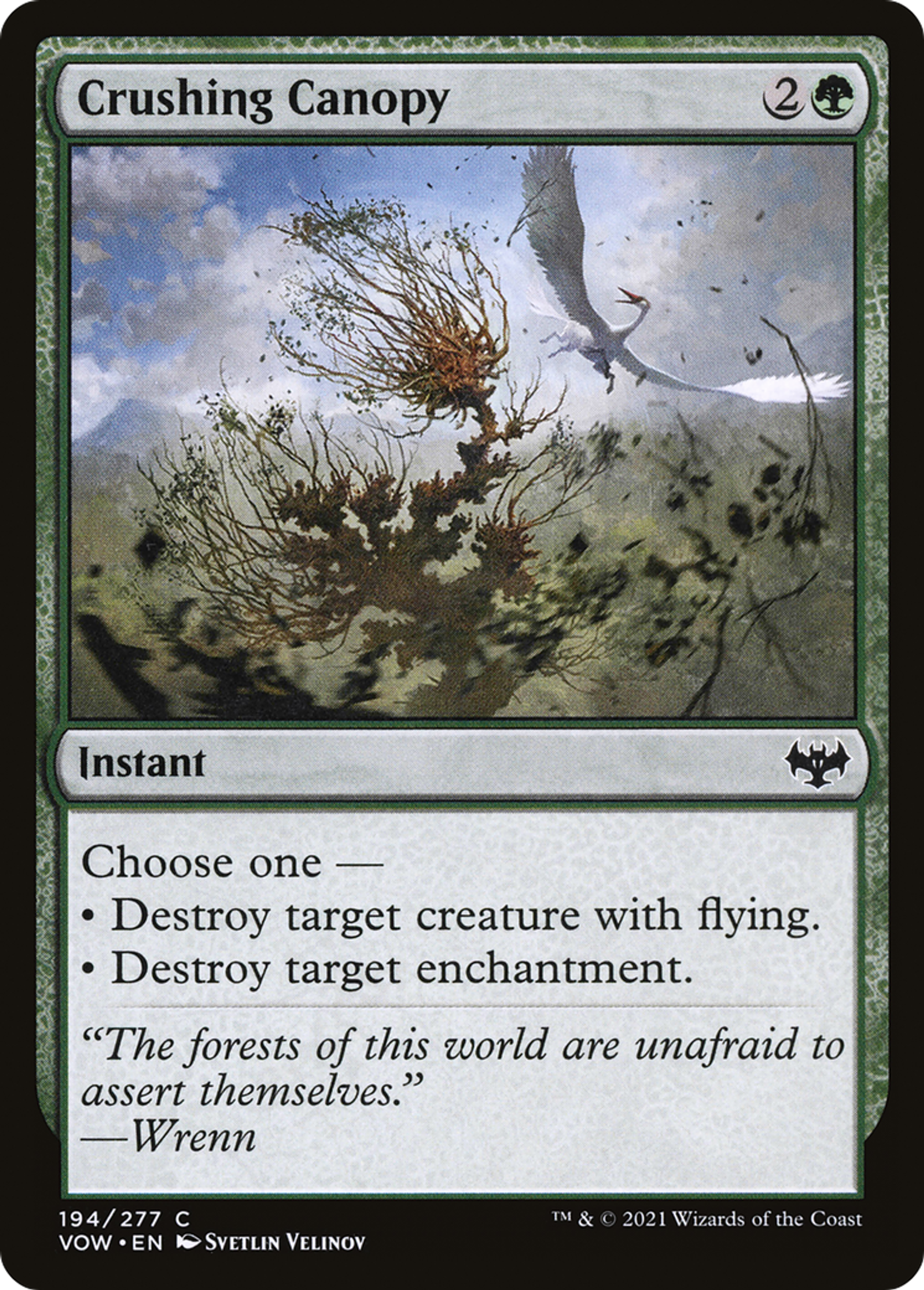 Canopée écrasante — Innistrad: Crimson Vow — Magic: The Gathering