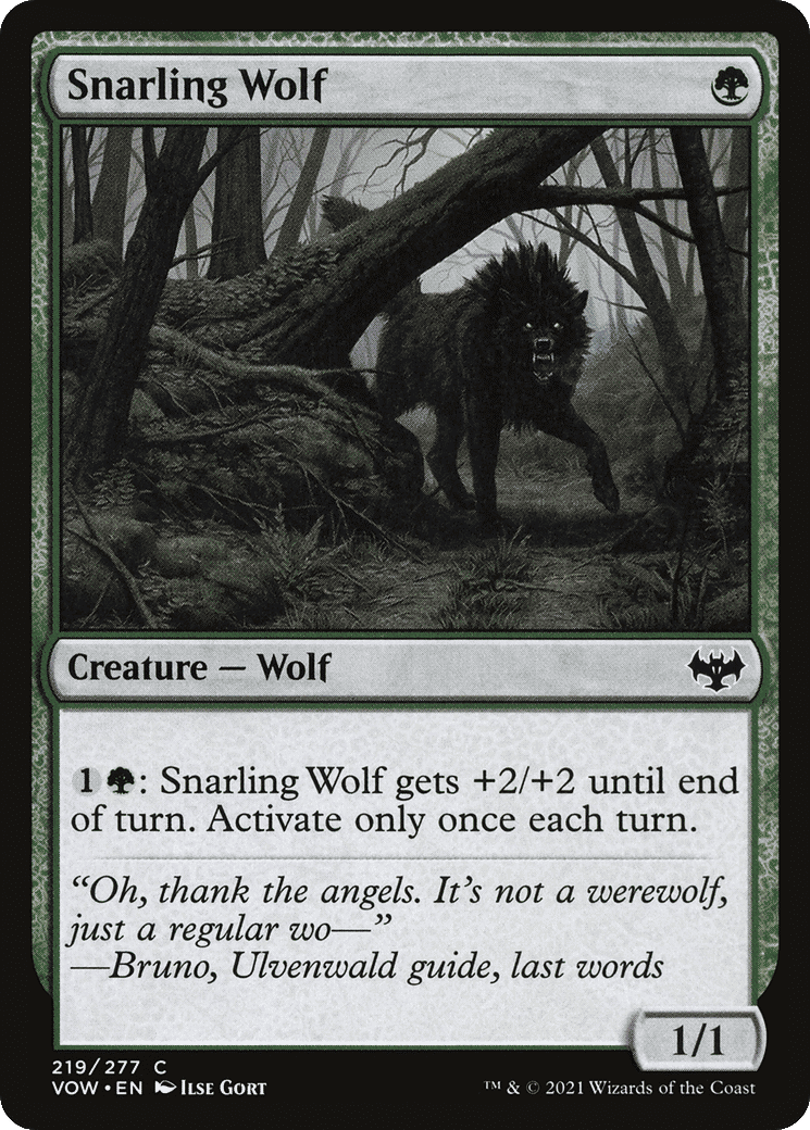 Snarling Wolf — Innistrad: Crimson Vow — Magic: The Gathering