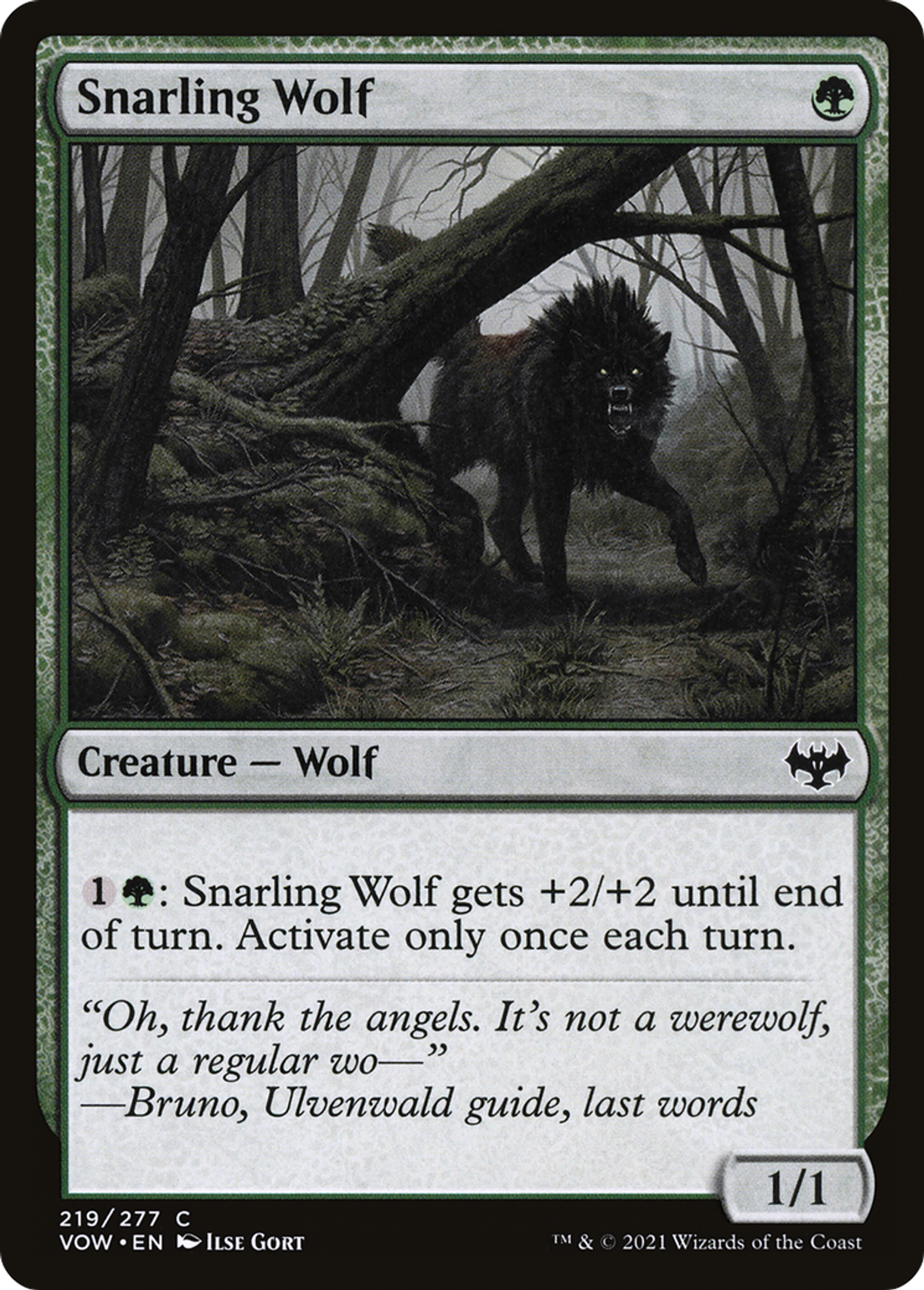 Snarling Wolf — Innistrad: Crimson Vow — Magic: The Gathering