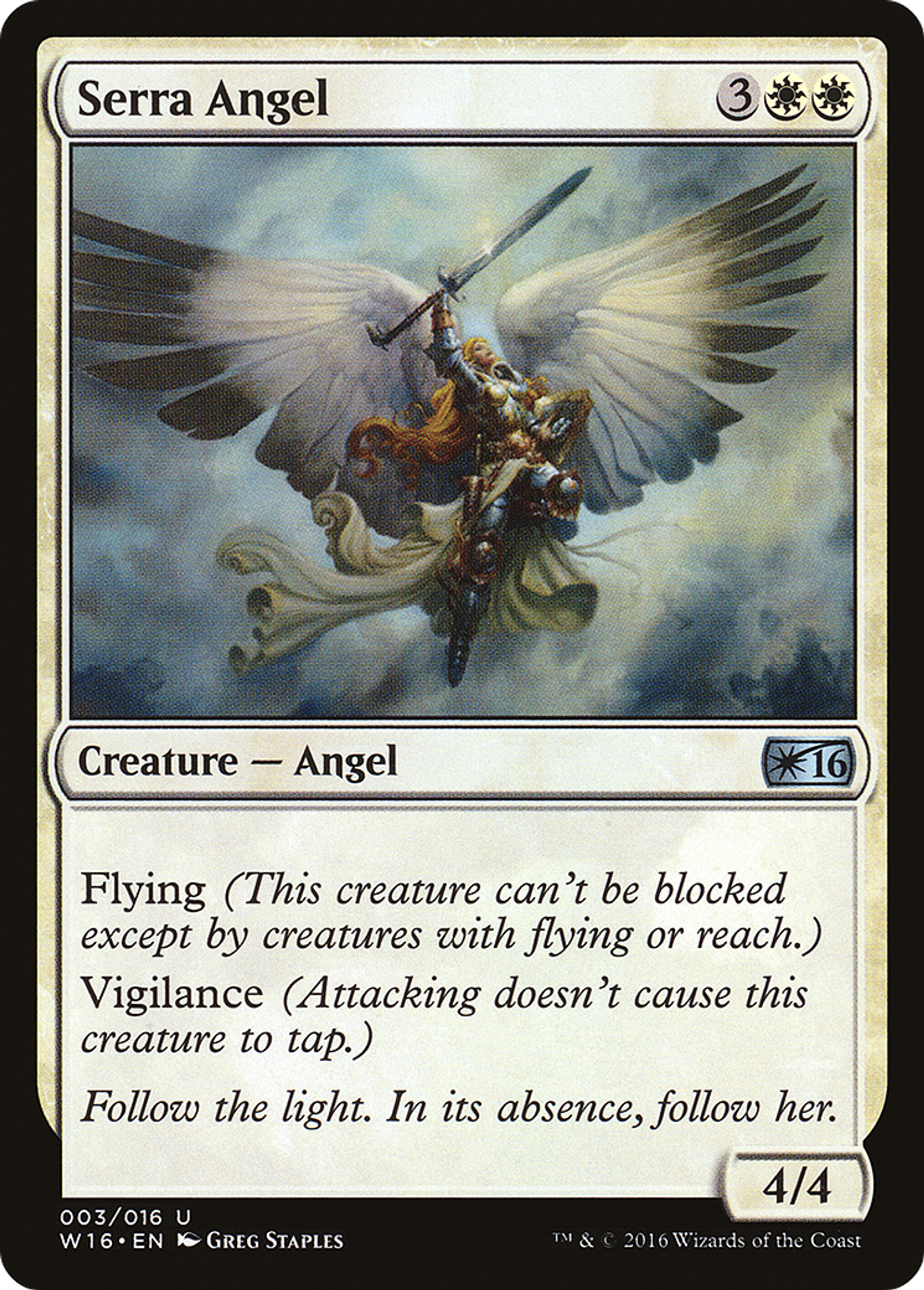 Serra Angel — Welcome Deck 2016 — Magic: The Gathering