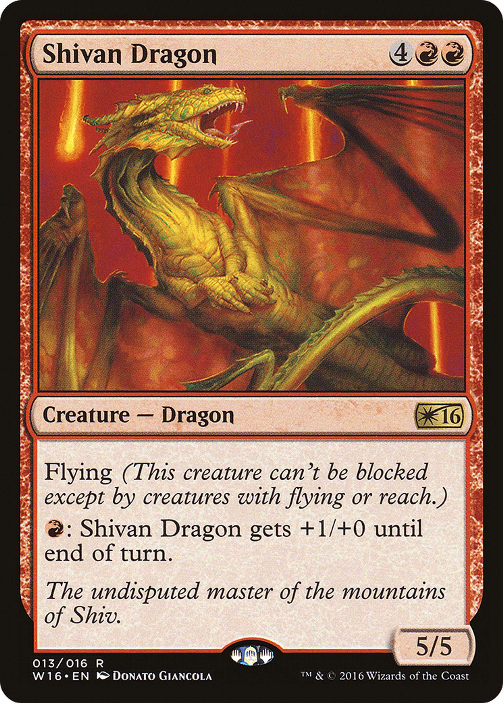 Shivan Dragon — Welcome Deck 2016 — Magic: The Gathering