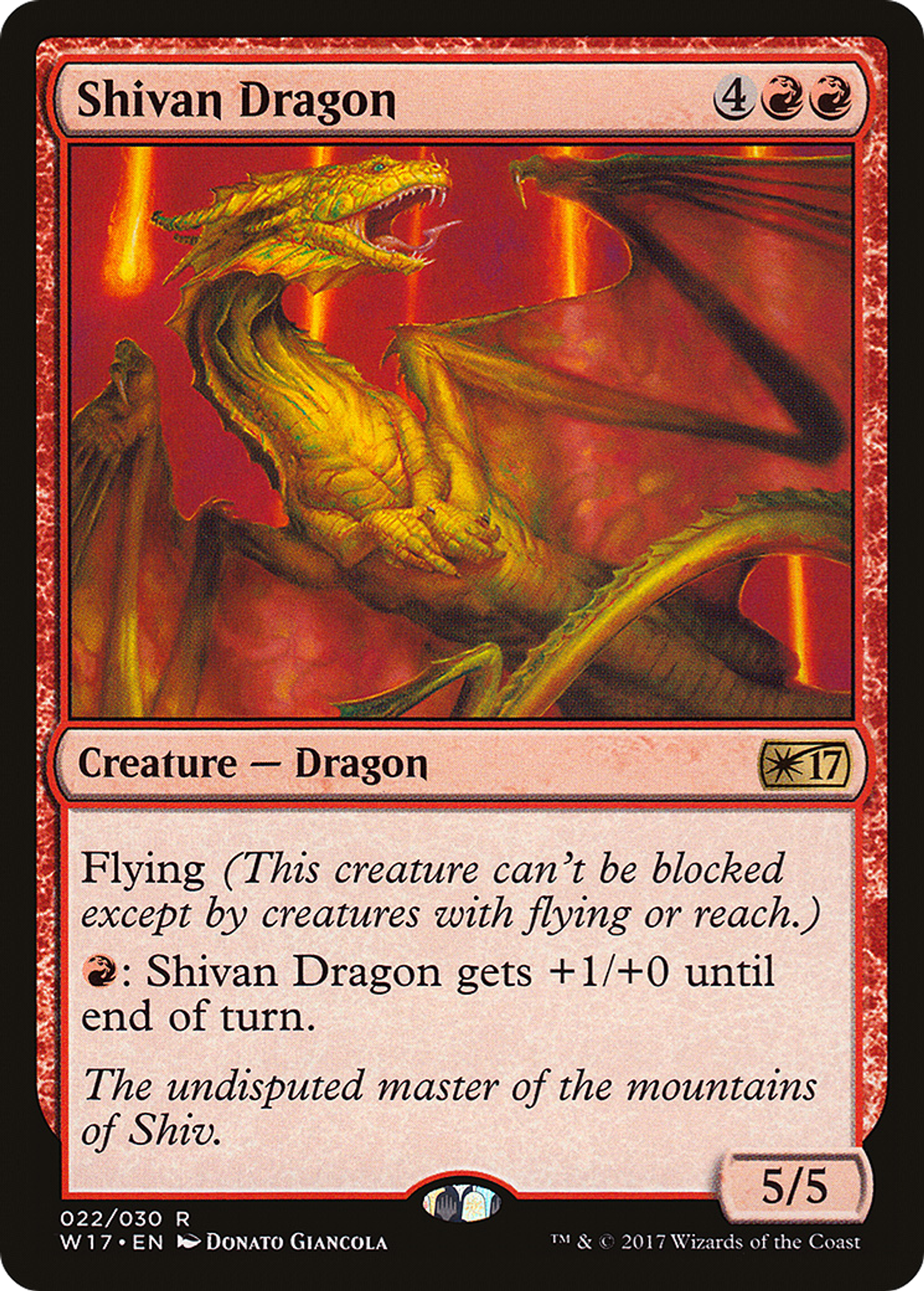 Shivan Dragon — Welcome Deck 2017 — Magic: The Gathering