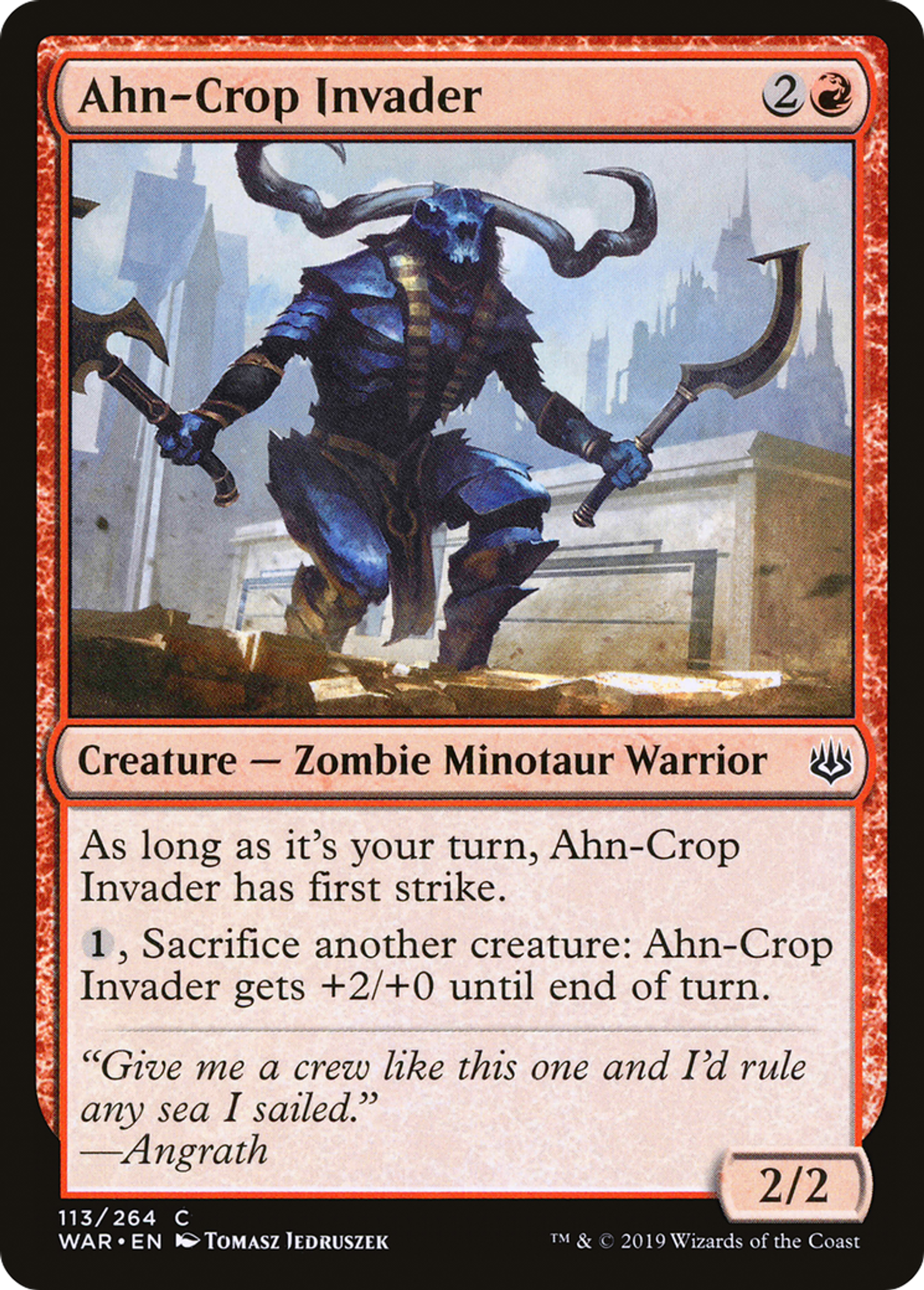 Envahisseur de la moisson Ahn — War of the Spark — Magic: The Gathering
