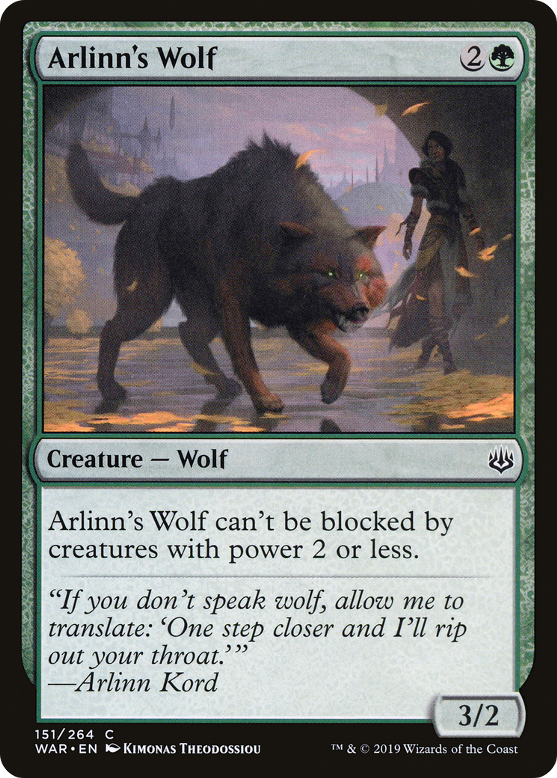 Arlinn's Wolf — War of the Spark — Magic: The Gathering