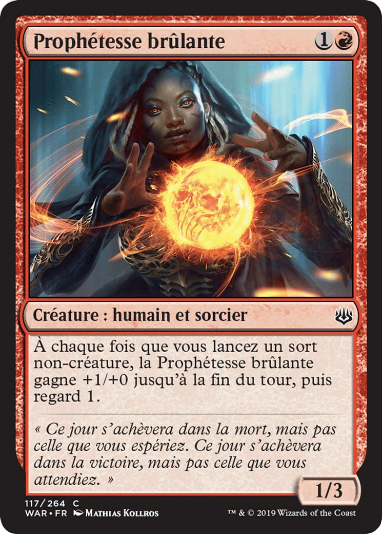 Prophétesse brûlante — War of the Spark — Magic: The Gathering