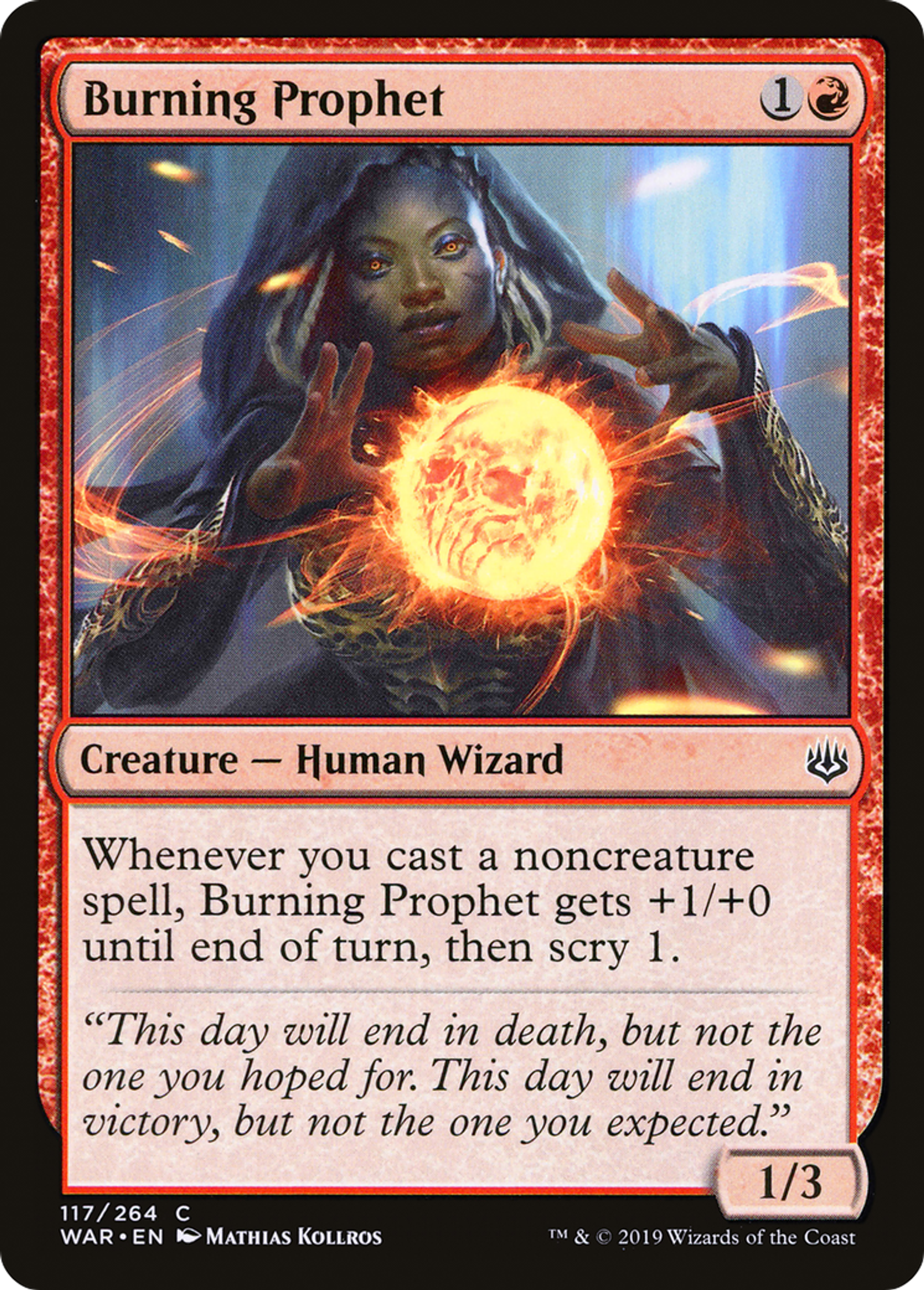 Burning Prophet — War of the Spark — Magic: The Gathering