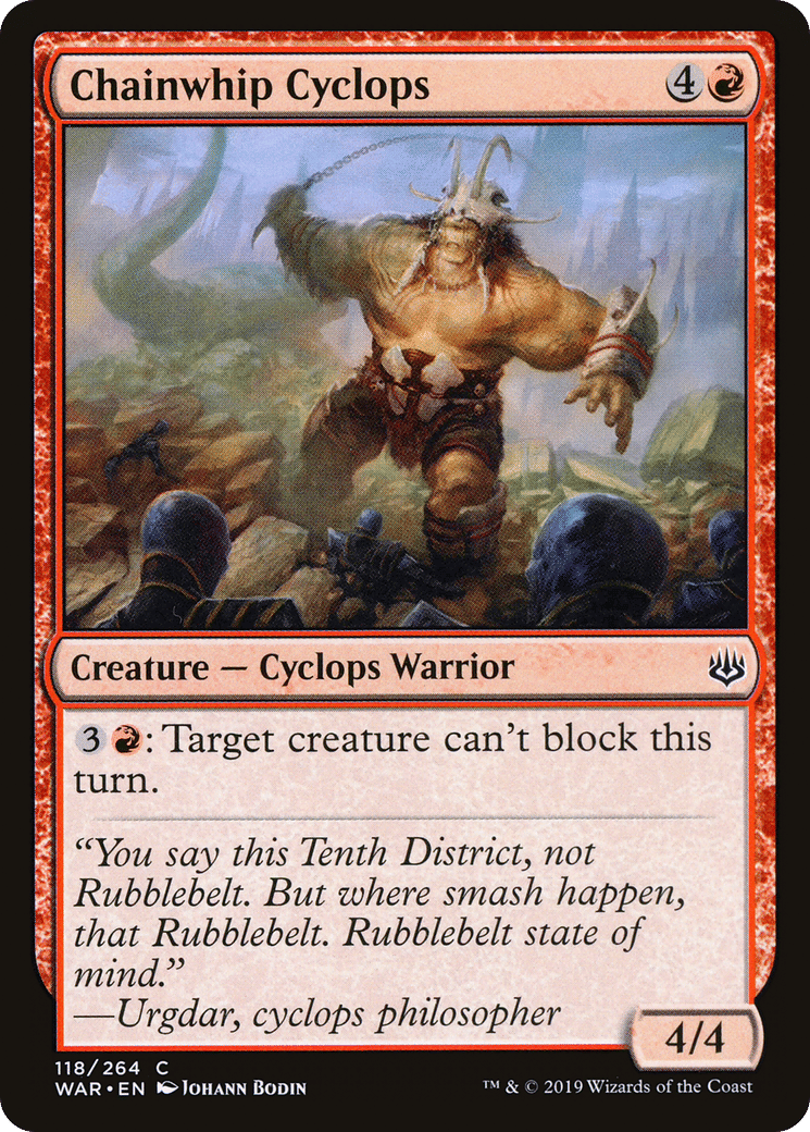 Chainwhip Cyclops — War of the Spark — Magic: The Gathering