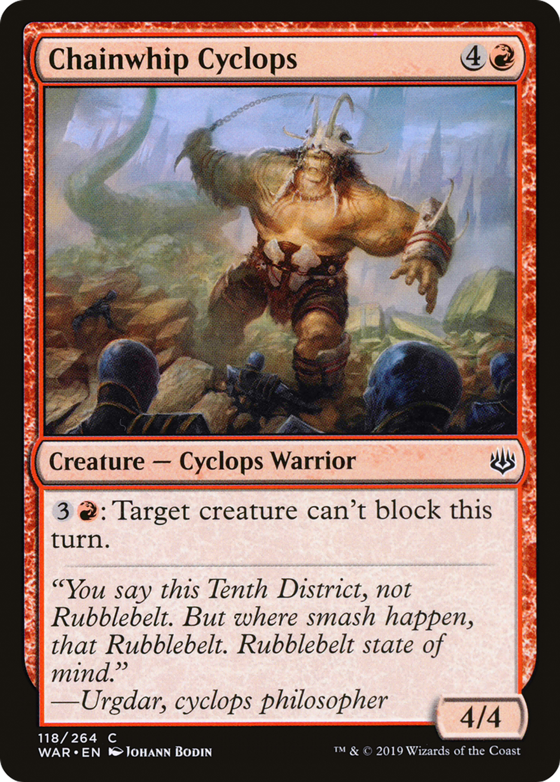 Cyclope à la chaîne-fouet — War of the Spark — Magic: The Gathering