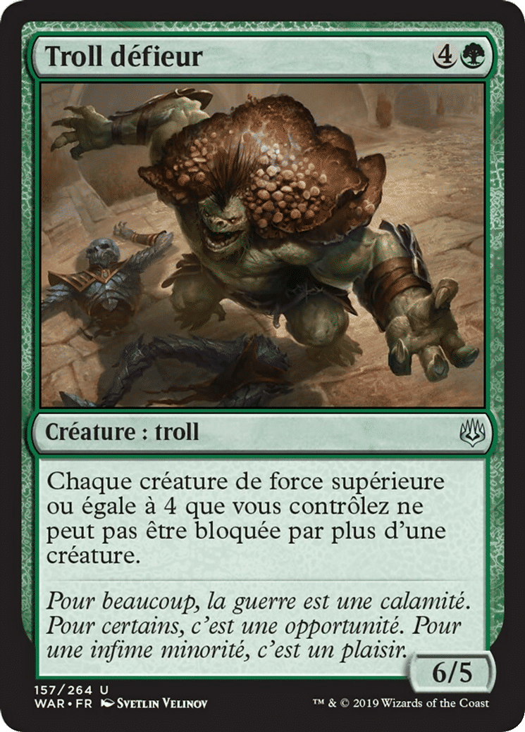 Troll défieur — War of the Spark — Magic: The Gathering