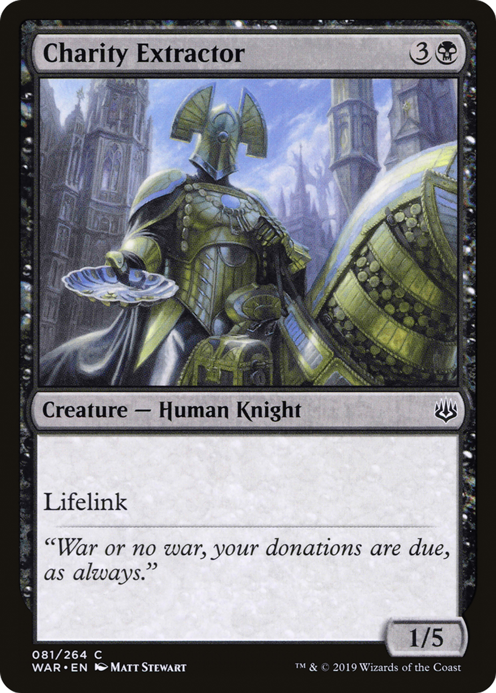 Extracteur de charité — War of the Spark — Magic: The Gathering