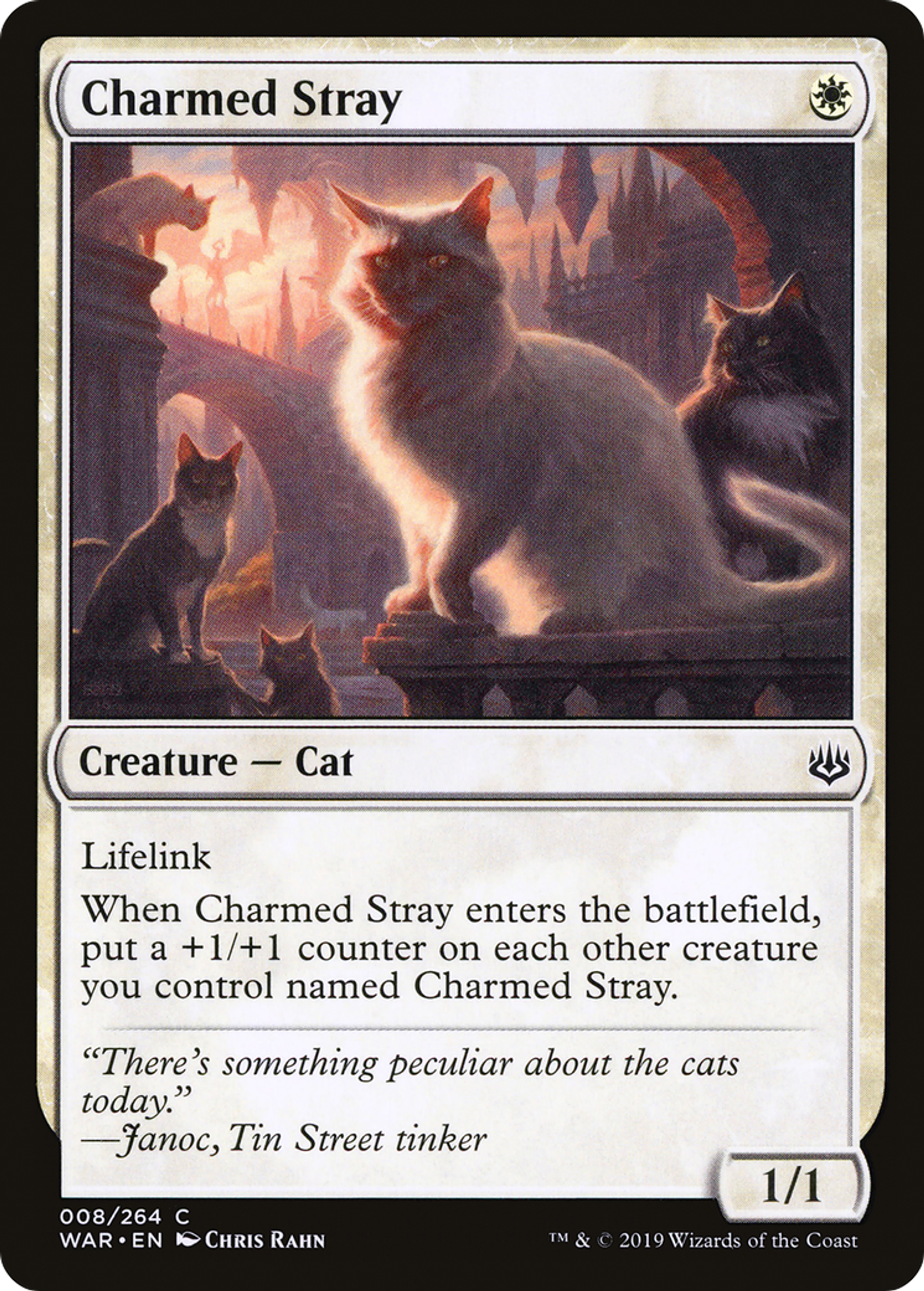 Chat de gouttière enchanté — War of the Spark — Magic: The Gathering