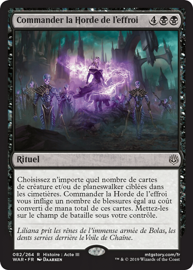 Commander la Horde de l'effroi — War of the Spark — Magic: The Gathering