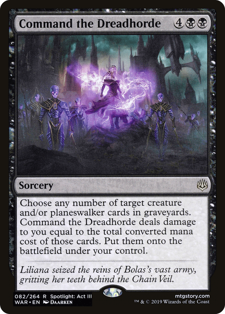 Command the Dreadhorde — War of the Spark — Magic: The Gathering