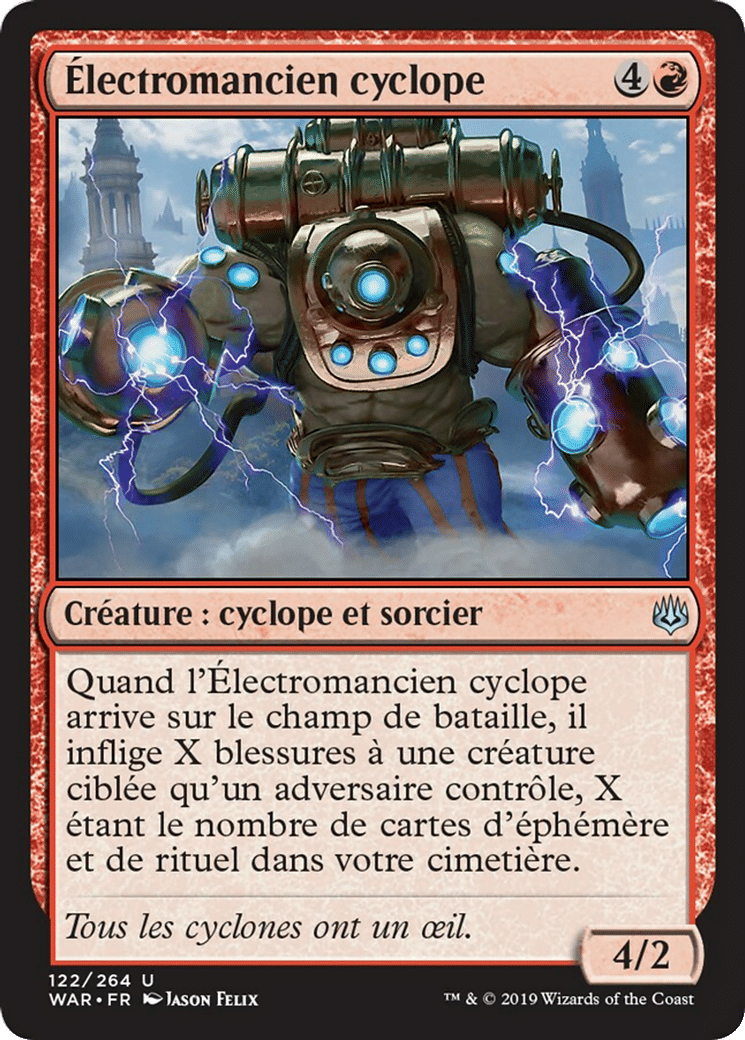 Électromancien cyclope — War of the Spark — Magic: The Gathering