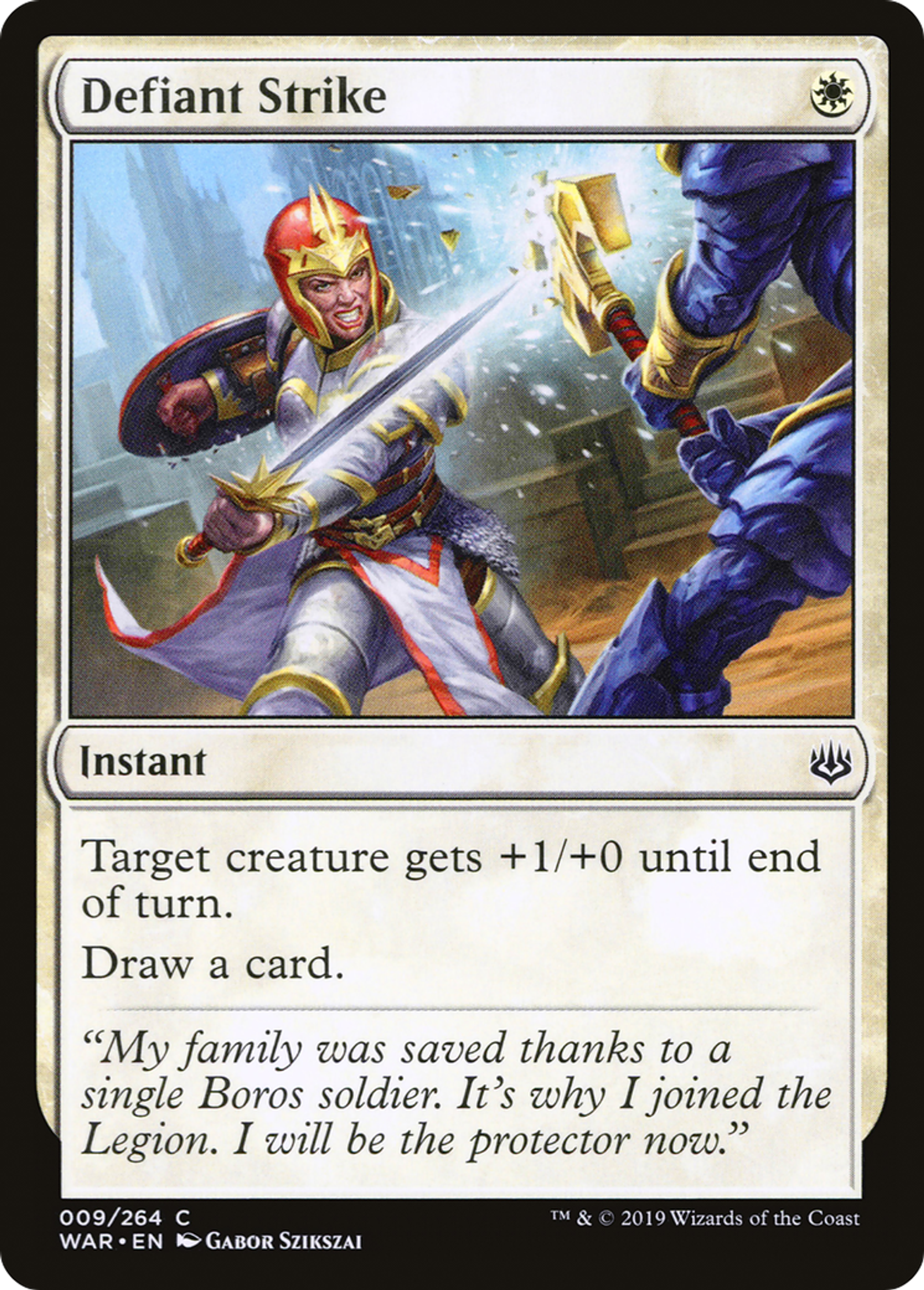 Defiant Strike — War of the Spark — Magic: The Gathering