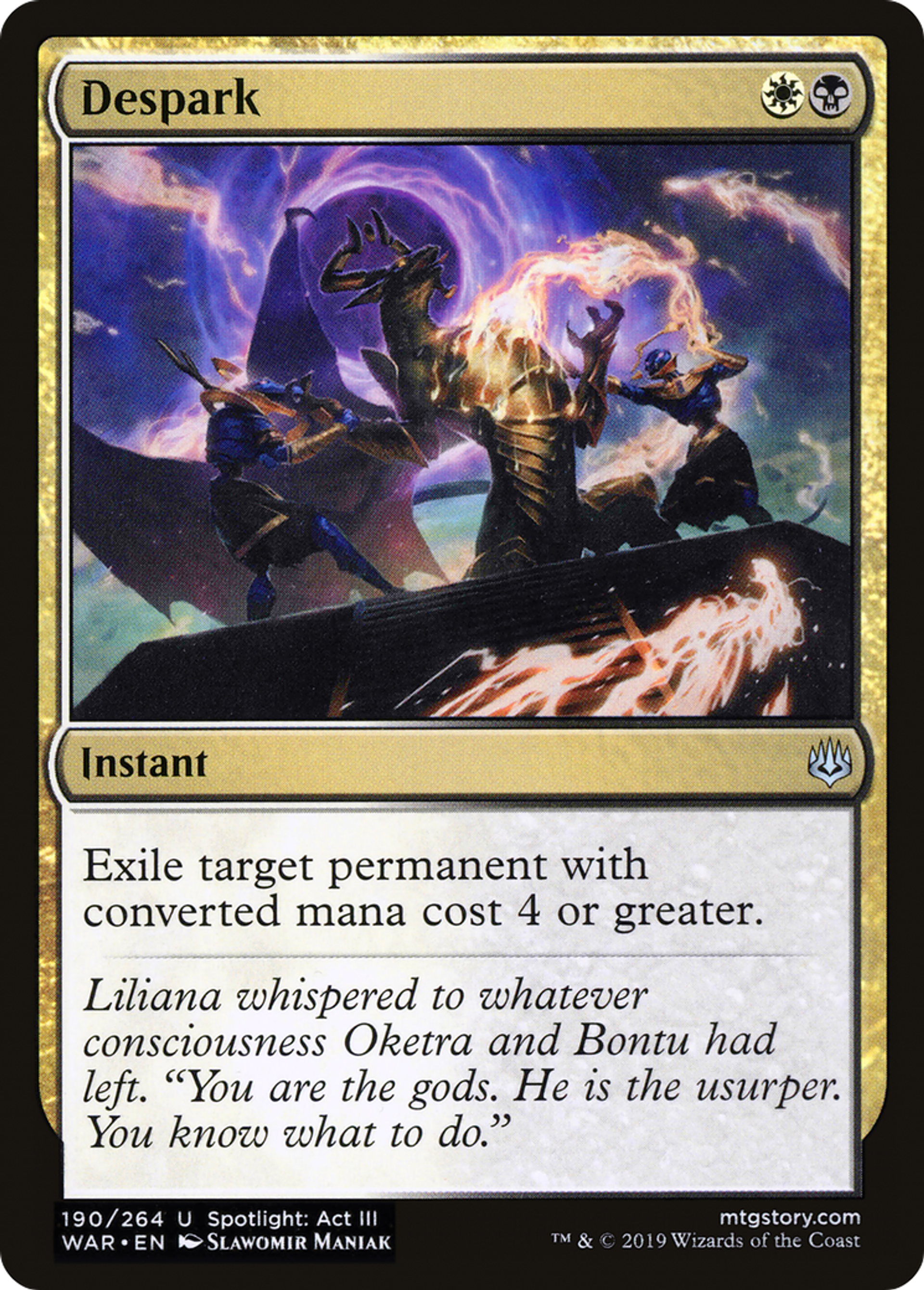 Suppression d'étincelle — War of the Spark — Magic: The Gathering