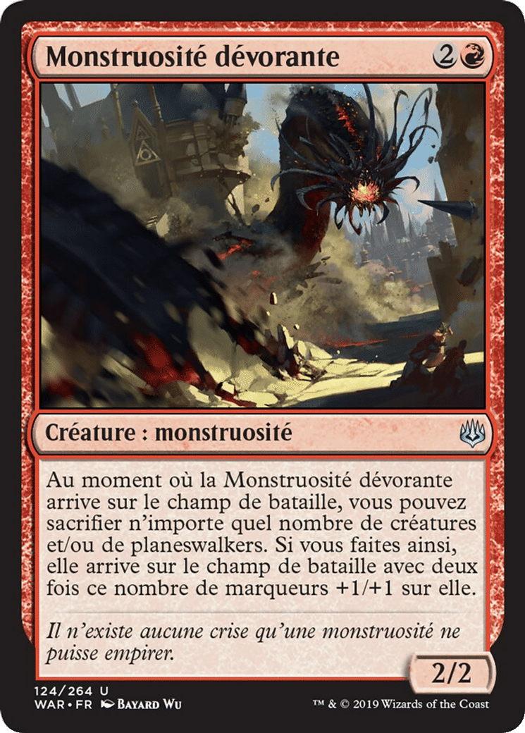 Monstruosité dévorante — War of the Spark — Magic: The Gathering