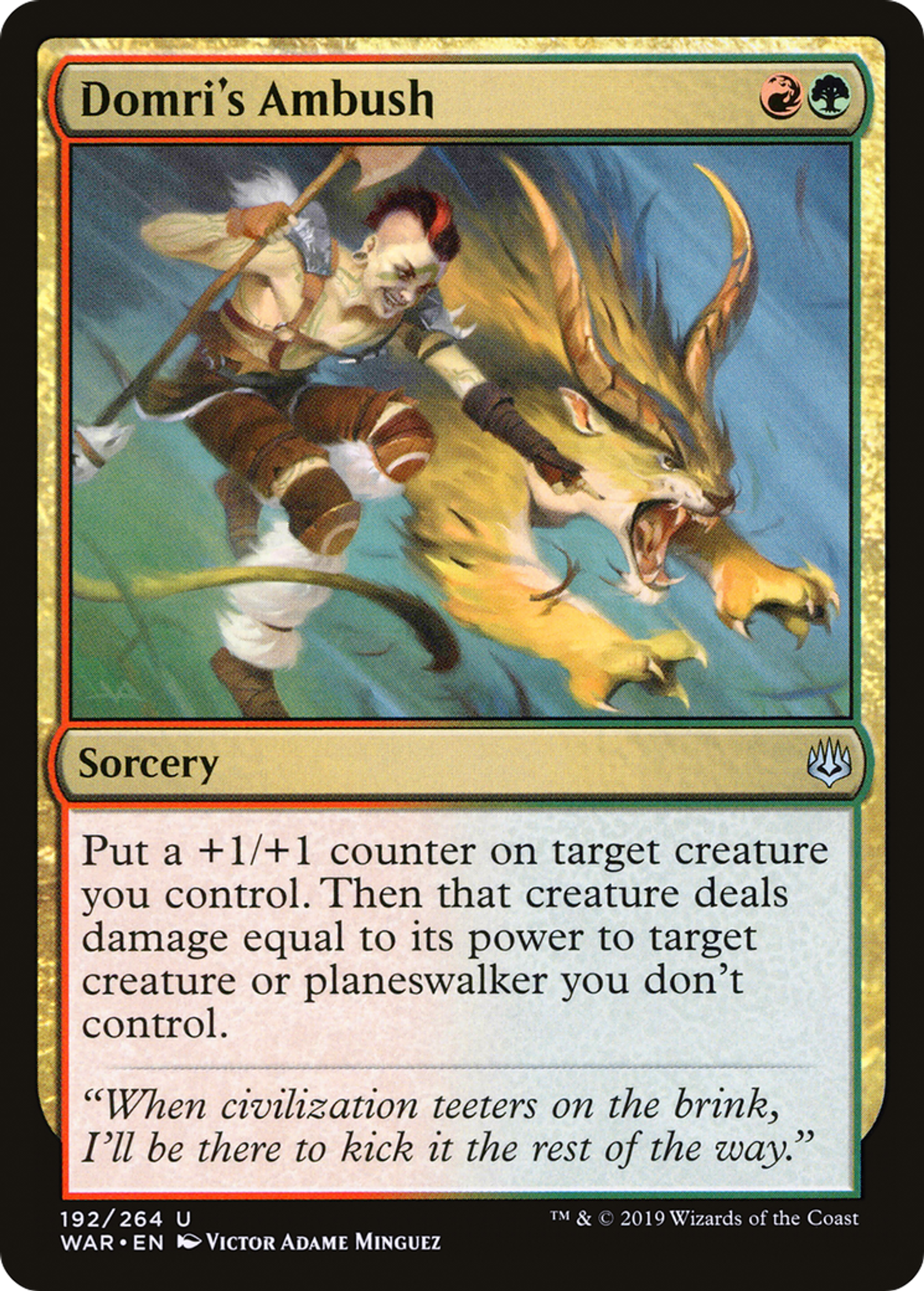 Embuscade de Domri — War of the Spark — Magic: The Gathering