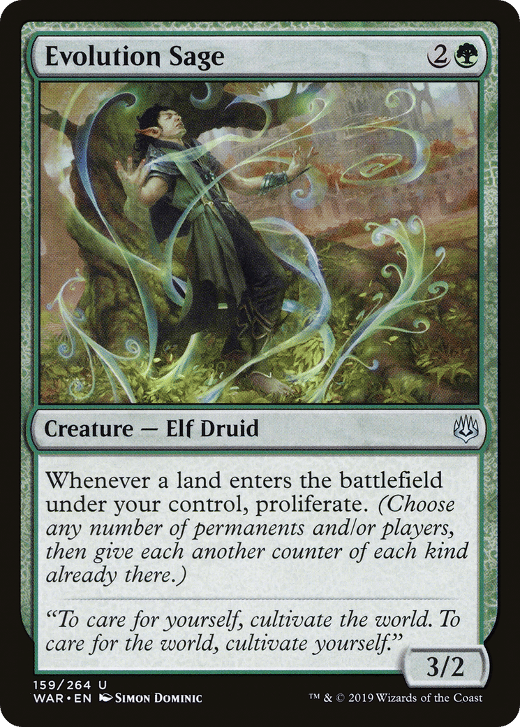 Evolution Sage — War of the Spark — Magic: The Gathering