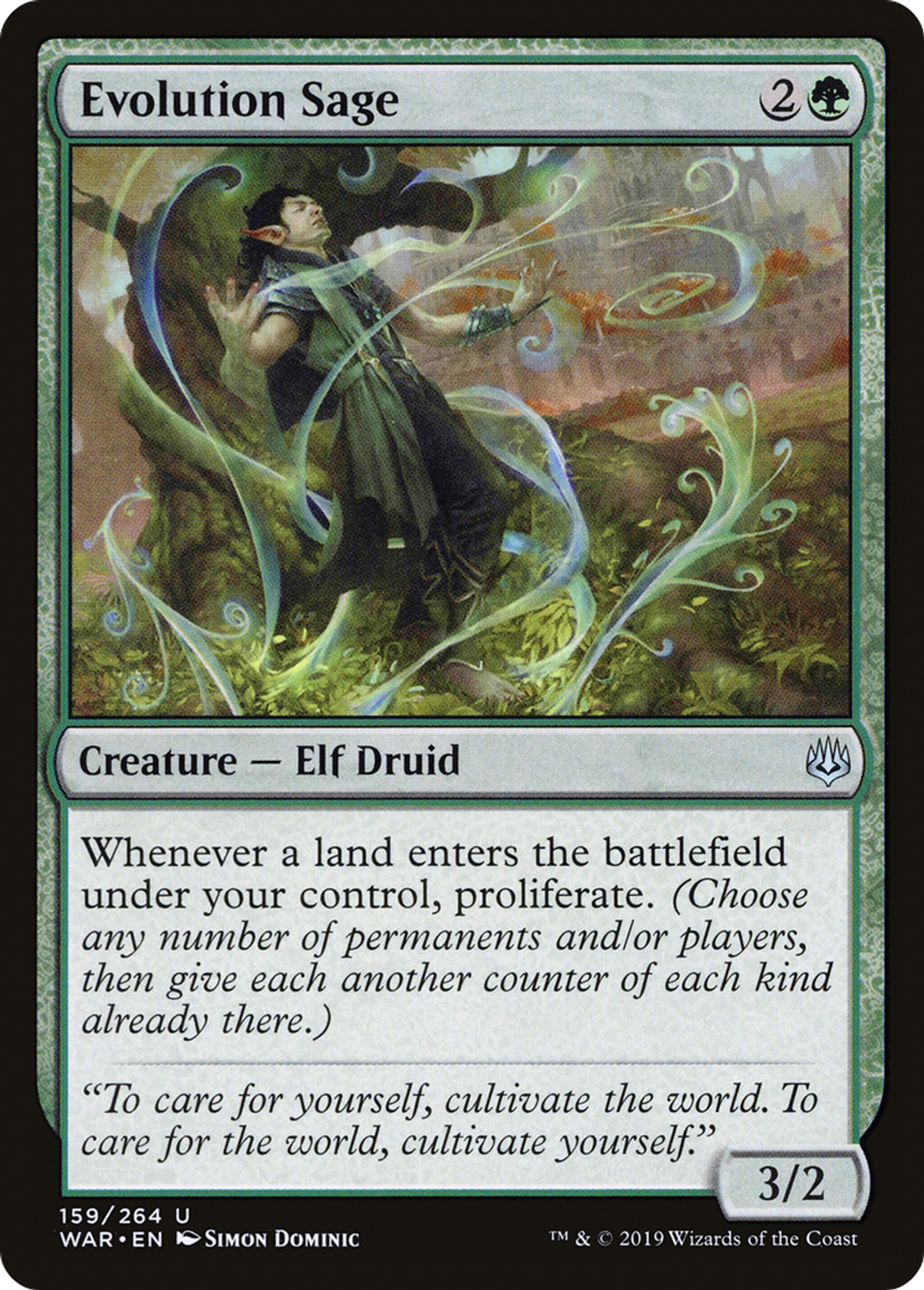 Evolution Sage — War of the Spark — Magic: The Gathering