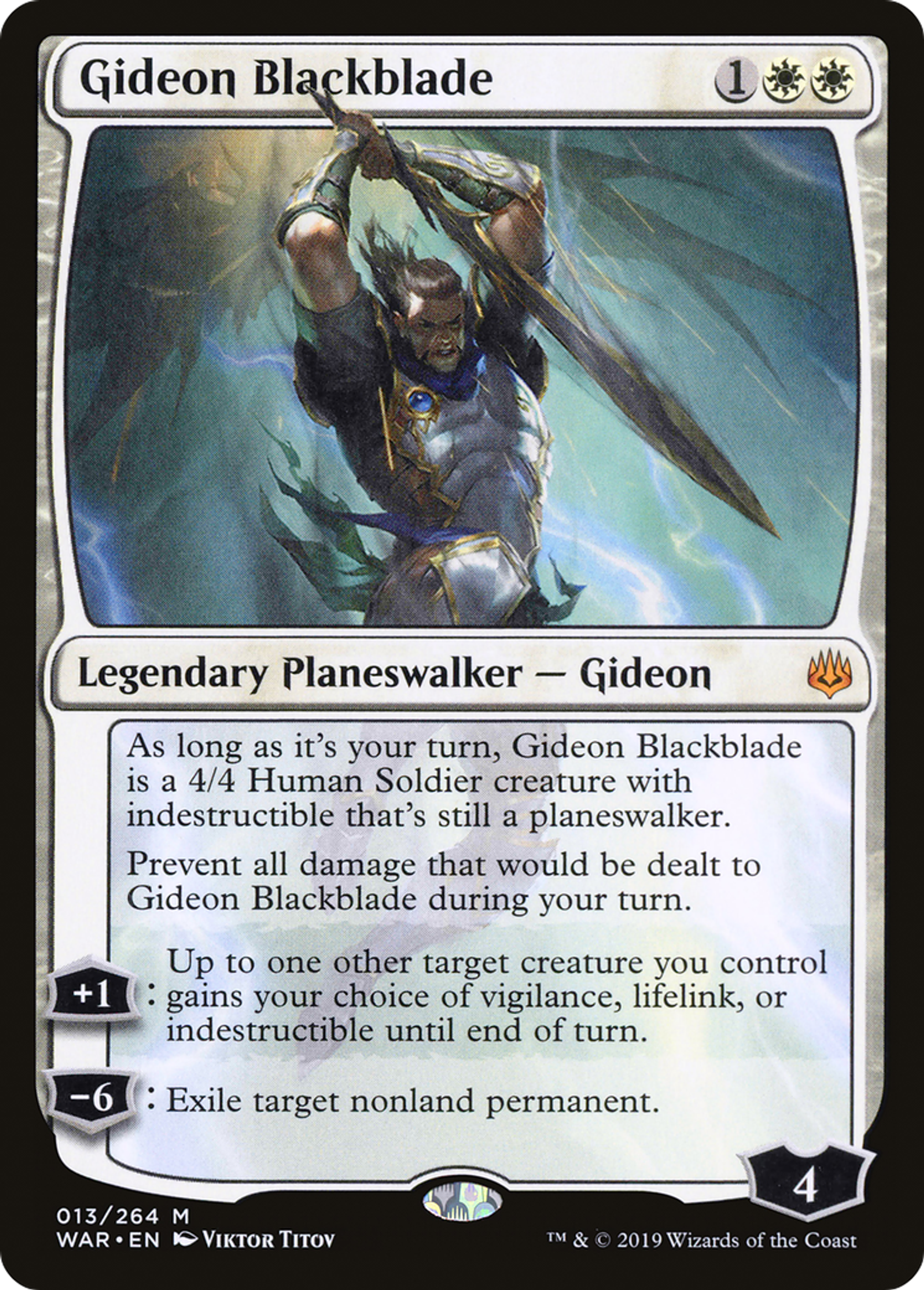 Gideon Blackblade — War of the Spark — Magic: The Gathering