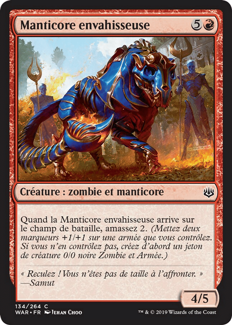 Manticore envahisseuse — War of the Spark — Magic: The Gathering