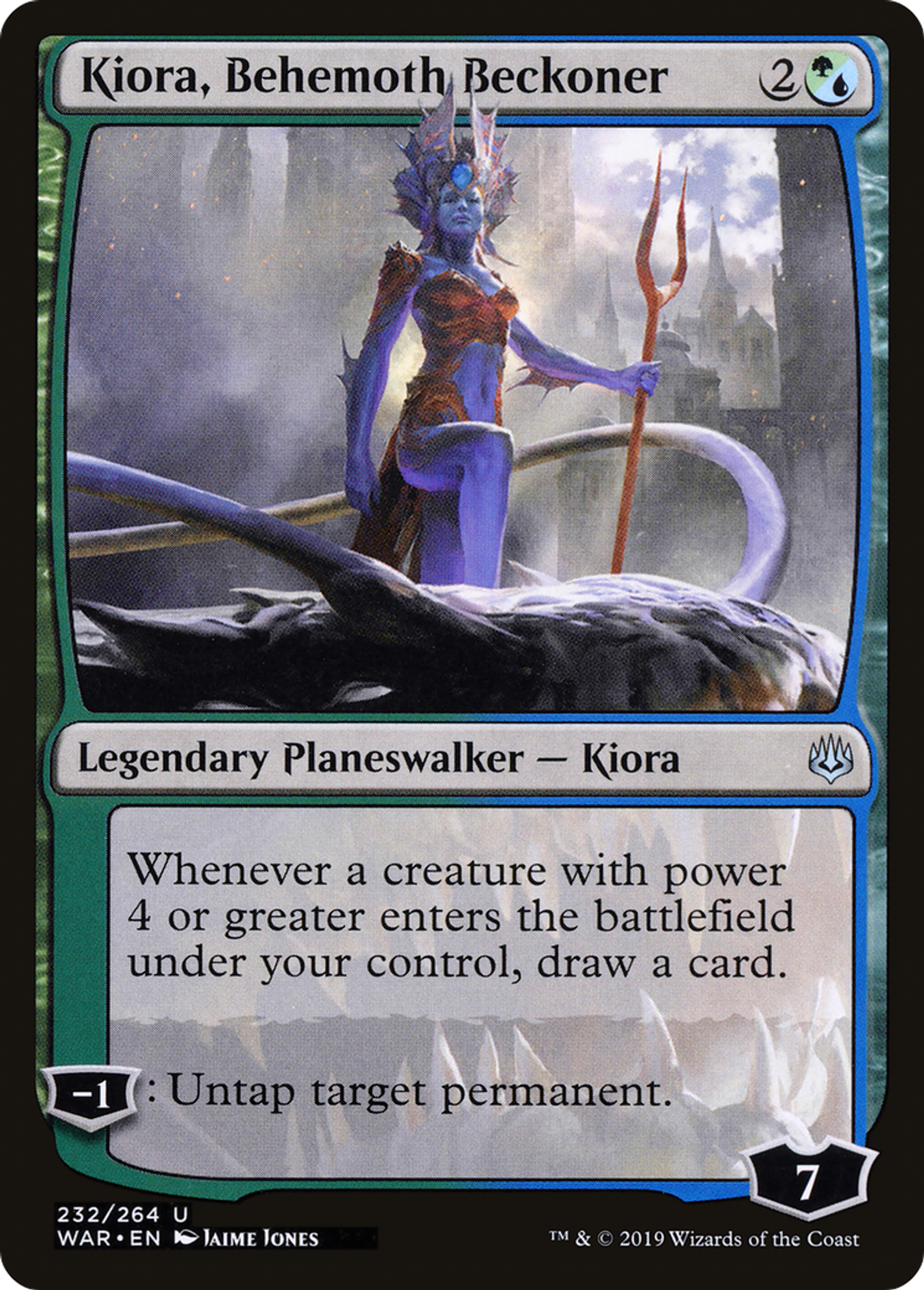 Kiora, Behemoth Beckoner — War of the Spark — Magic: The Gathering