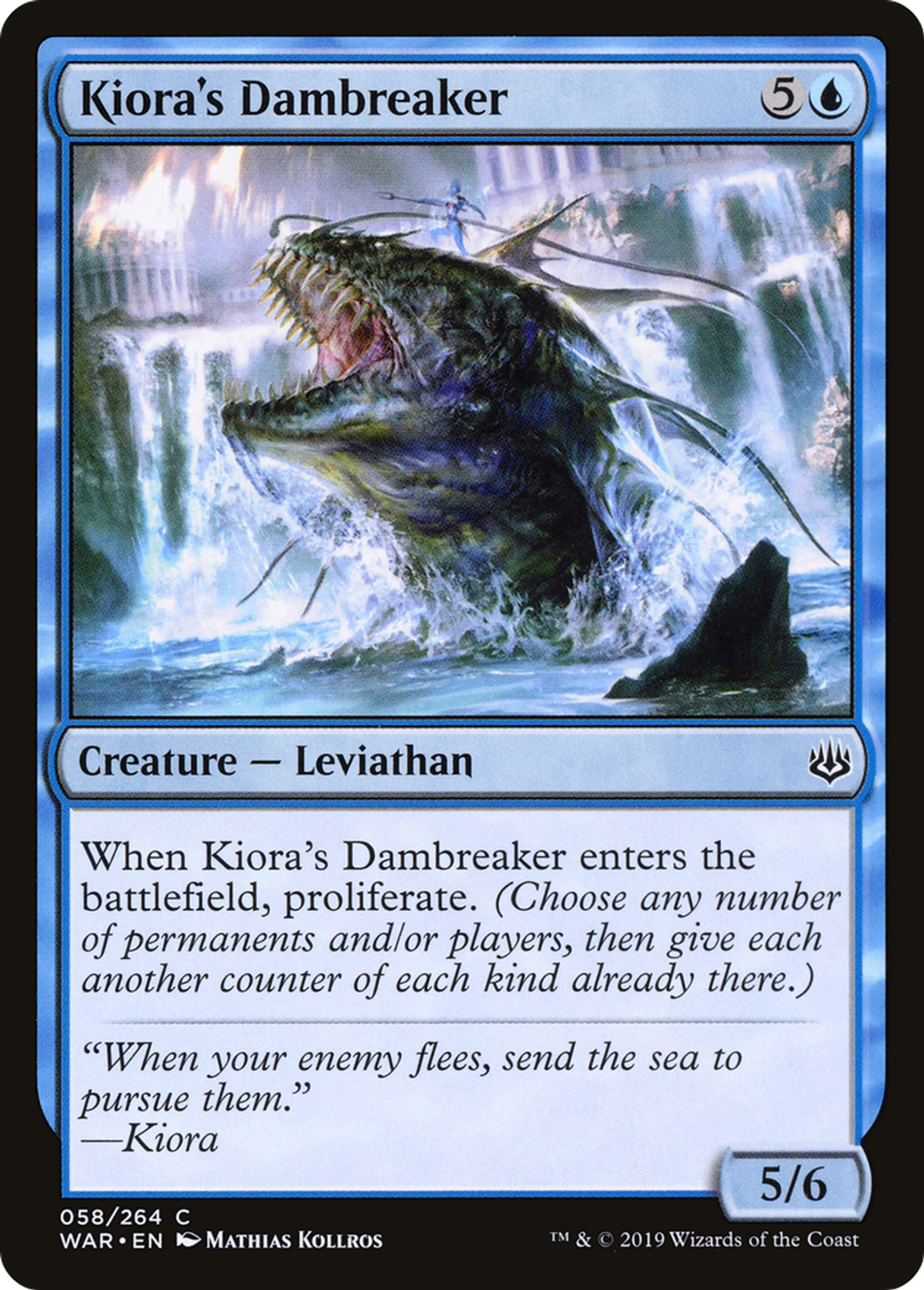 Kiora's Dambreaker — War of the Spark — Magic: The Gathering
