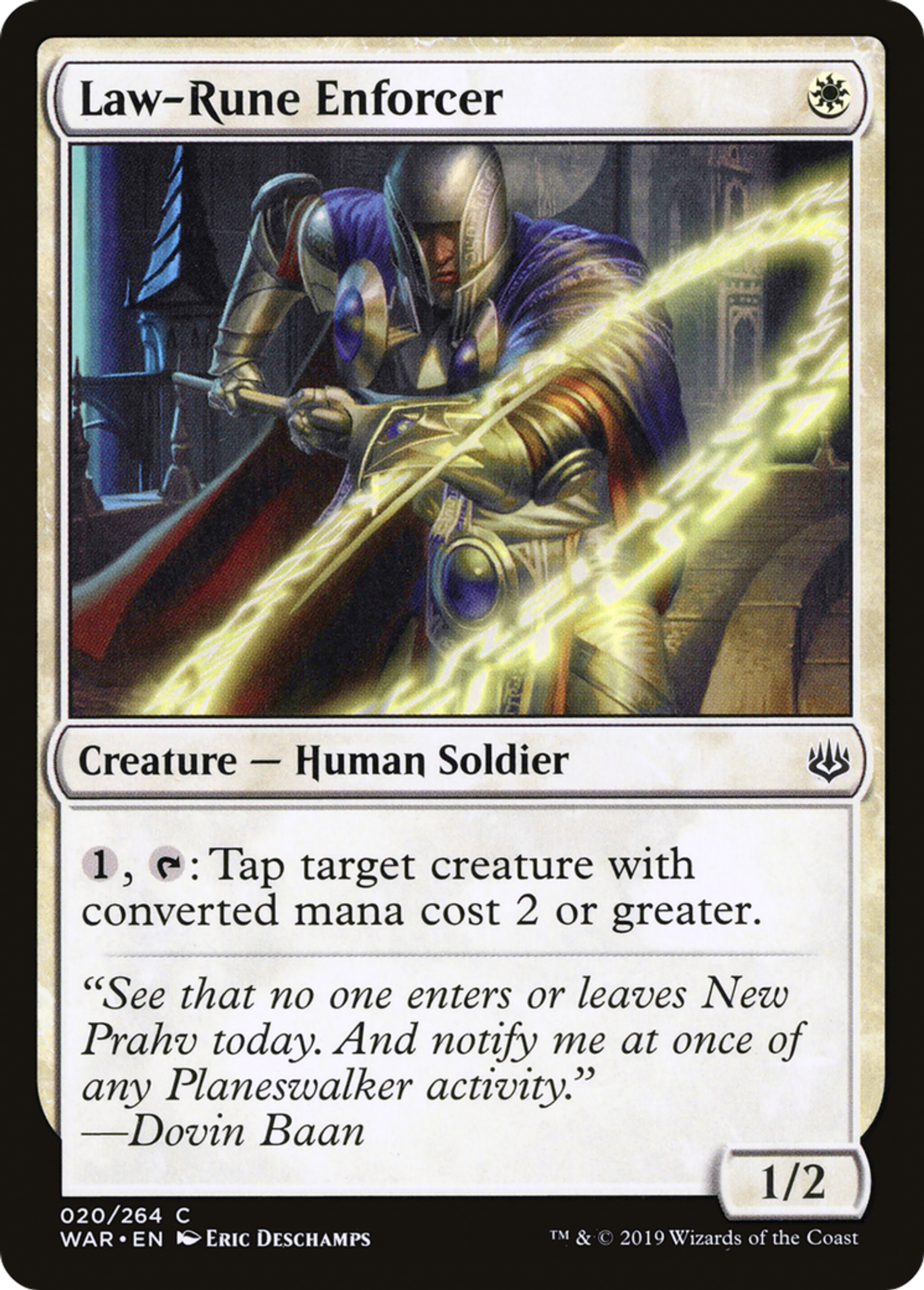 Law-Rune Enforcer — War of the Spark — Magic: The Gathering
