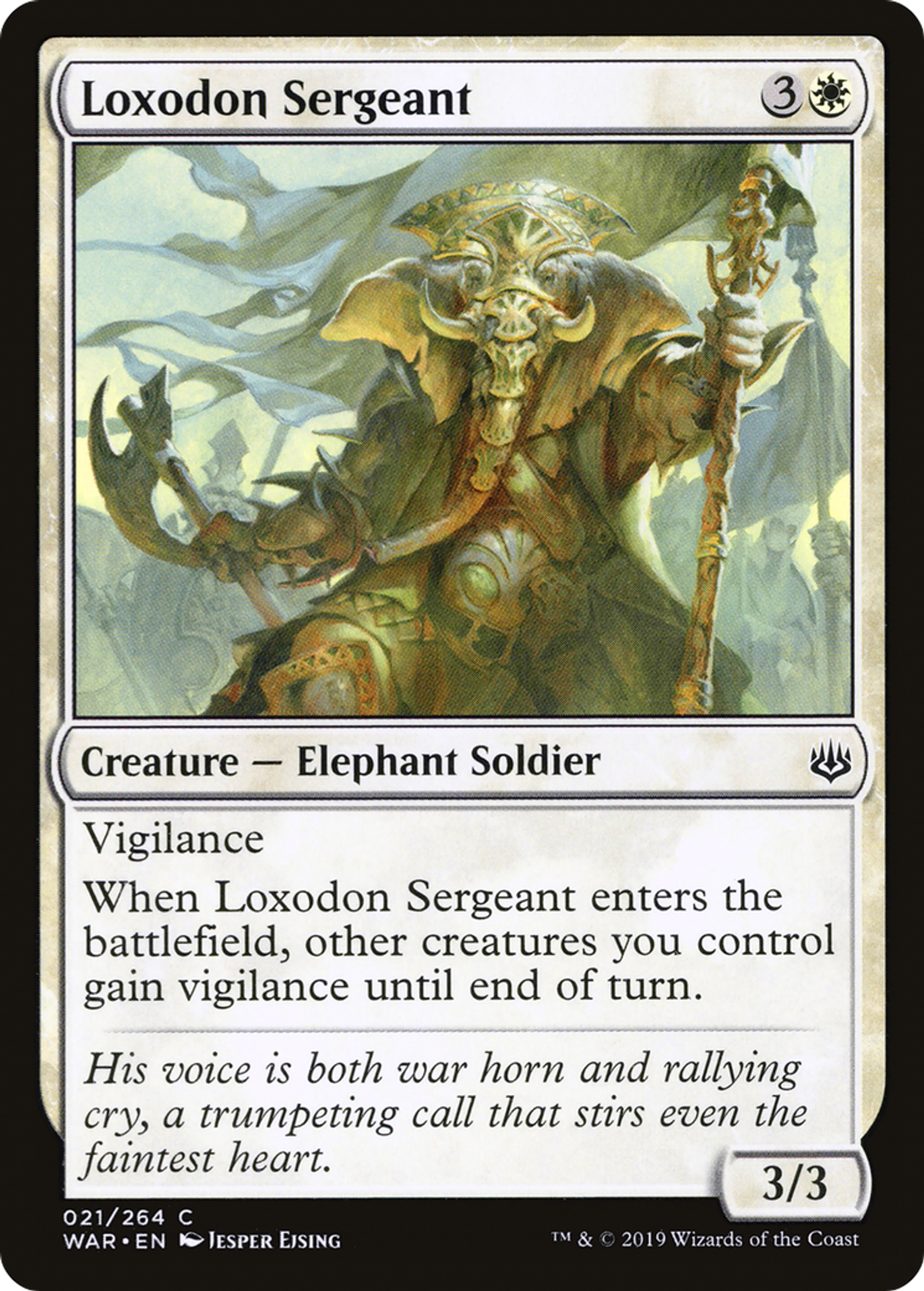 Loxodon Sergeant — War of the Spark — Magic: The Gathering