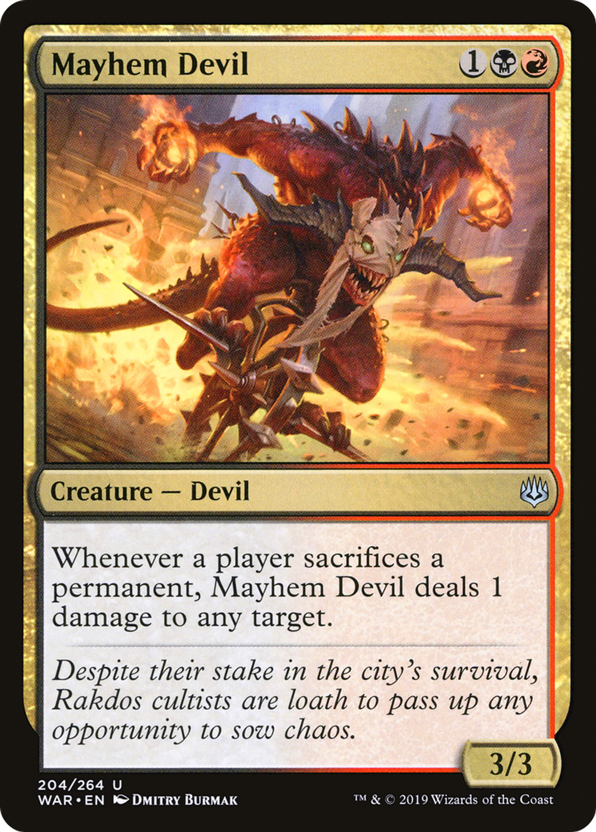 Mayhem Devil — War of the Spark — Magic: The Gathering