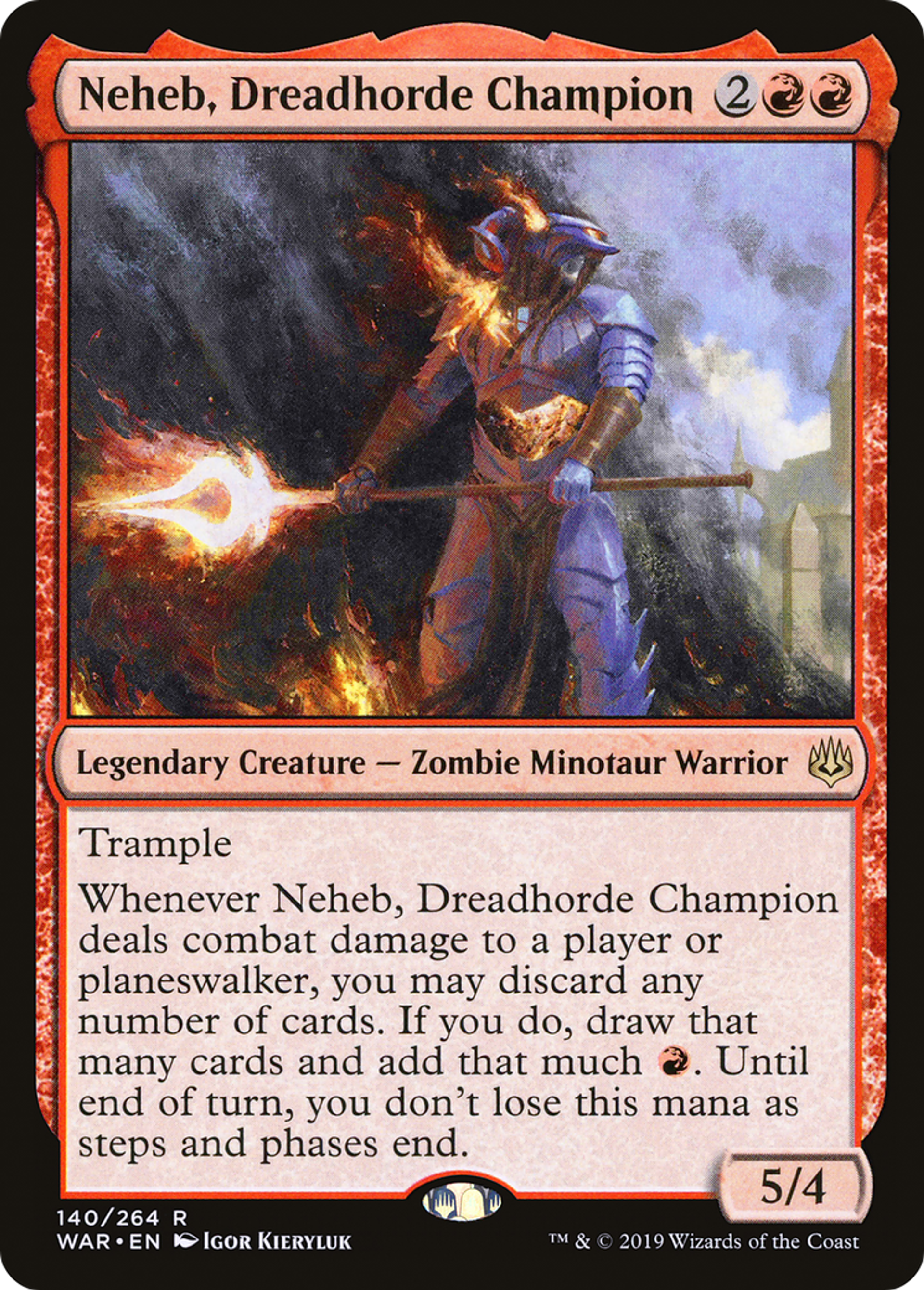 Neheb, Dreadhorde Champion — War of the Spark — Magic: The Gathering