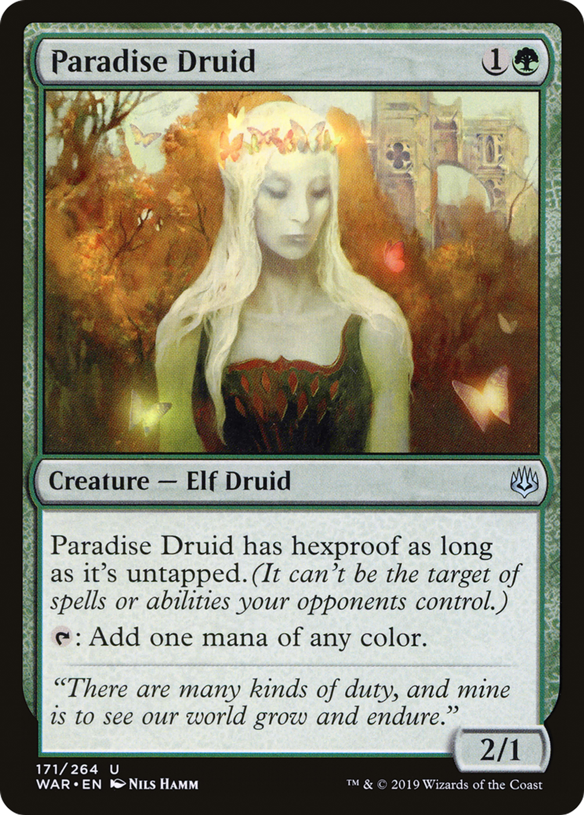 Paradise Druid — War of the Spark — Magic: The Gathering