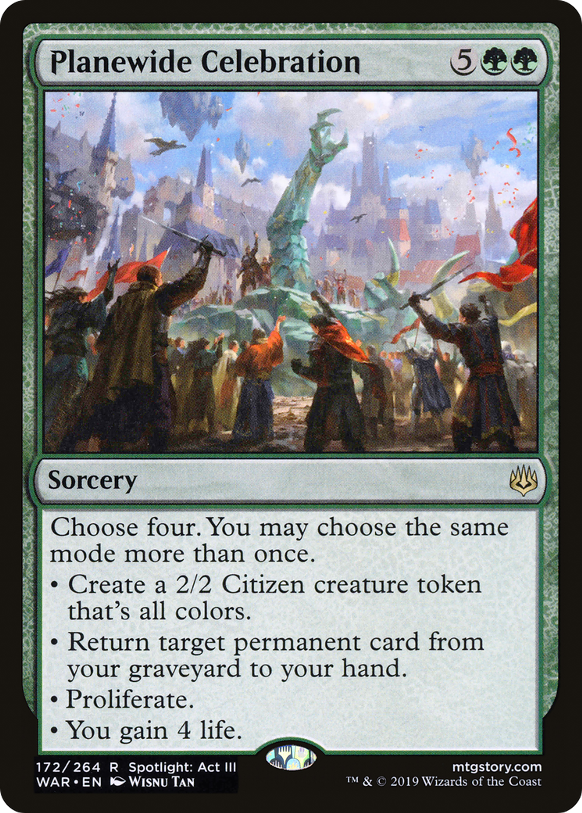 Célébration planaire — War of the Spark — Magic: The Gathering