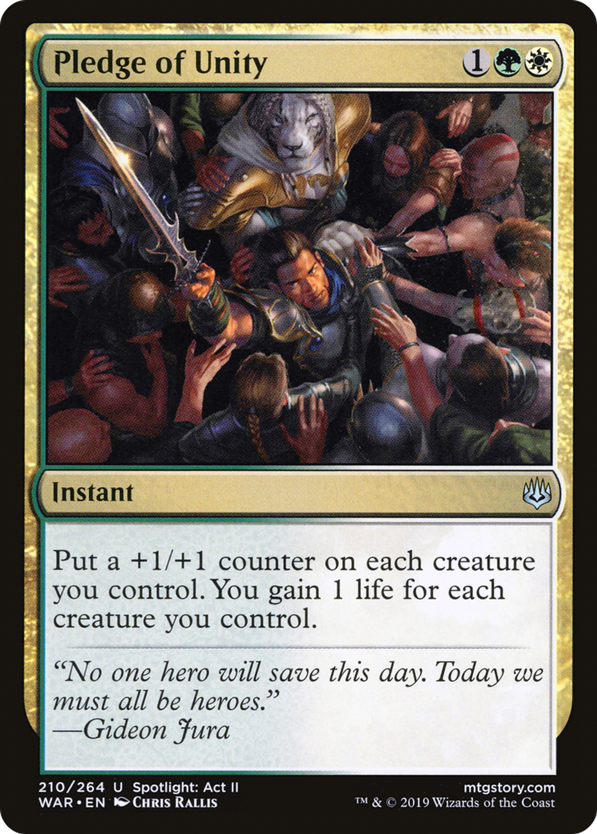 Promesse d'unité — War of the Spark — Magic: The Gathering