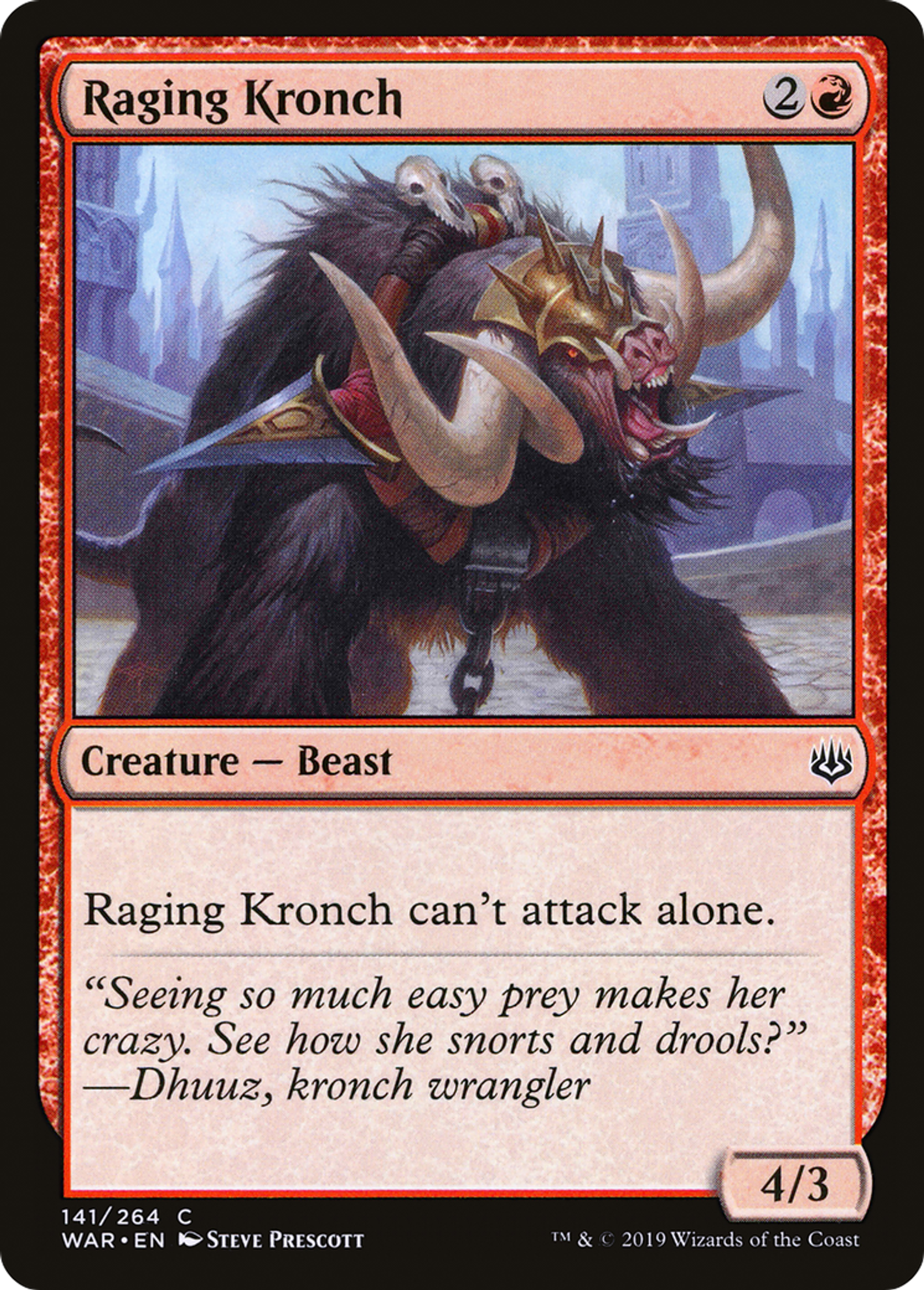 Kronch enragé — War of the Spark — Magic: The Gathering