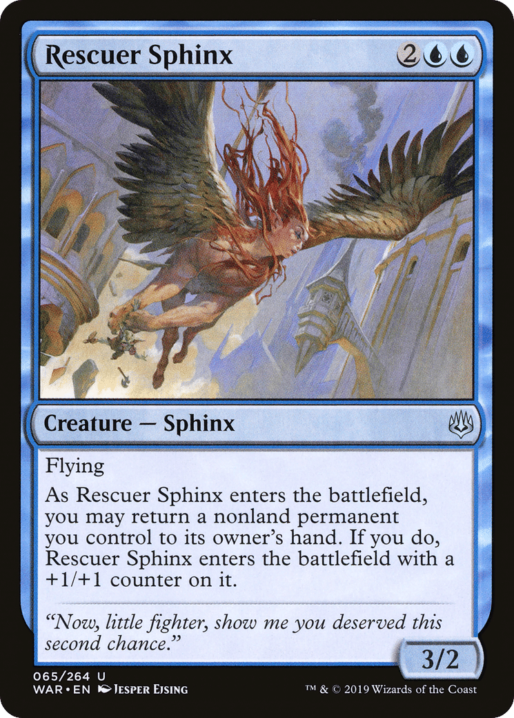 Rescuer Sphinx — War of the Spark — Magic: The Gathering
