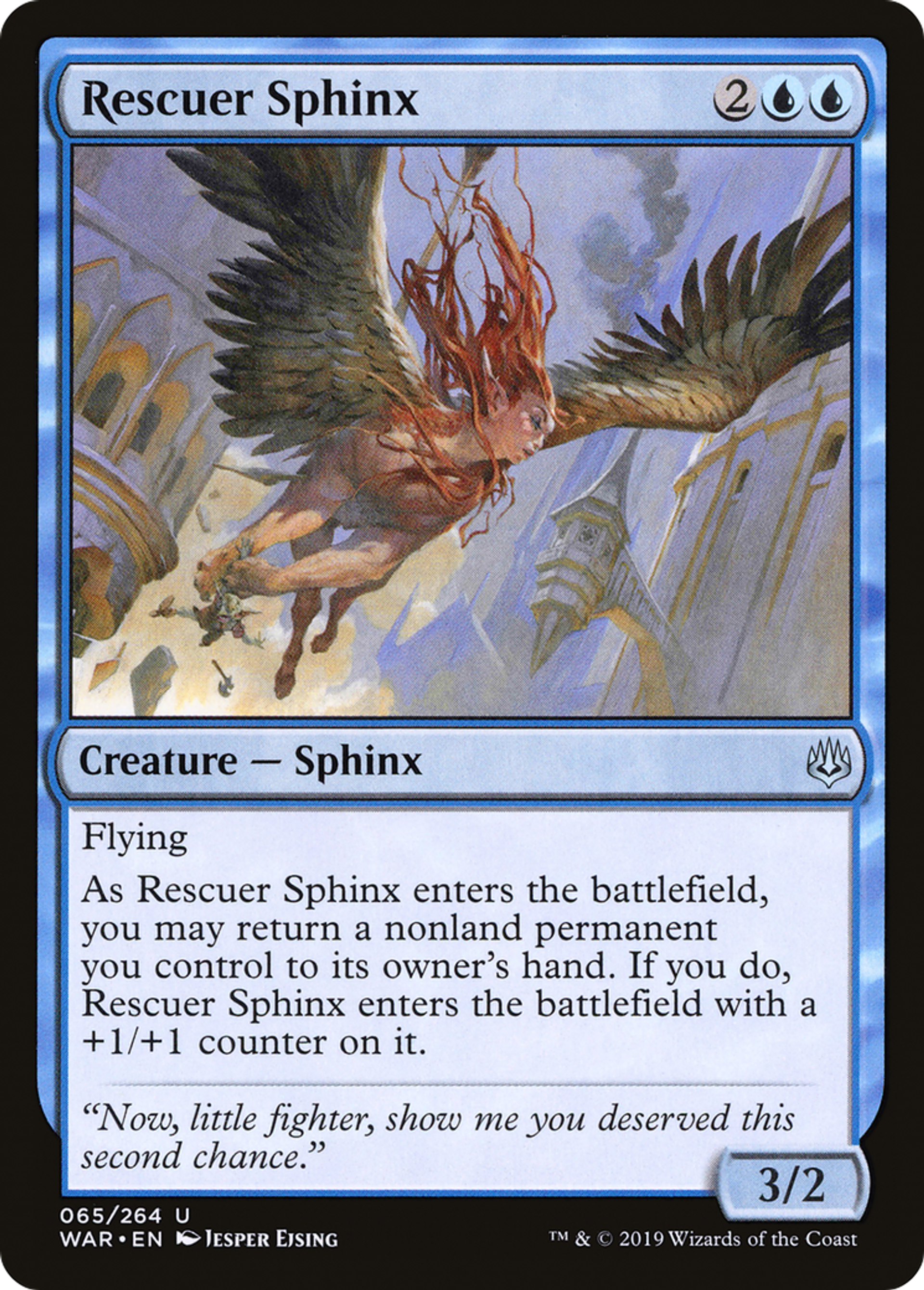 Rescuer Sphinx — War of the Spark — Magic: The Gathering